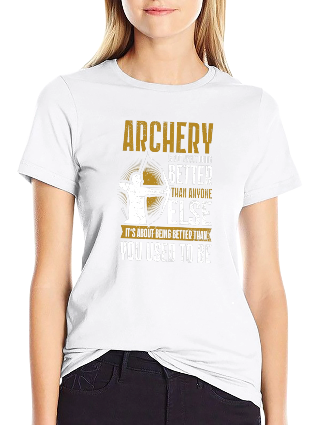 Archery T-Shirt: Focus on Self-Improvement