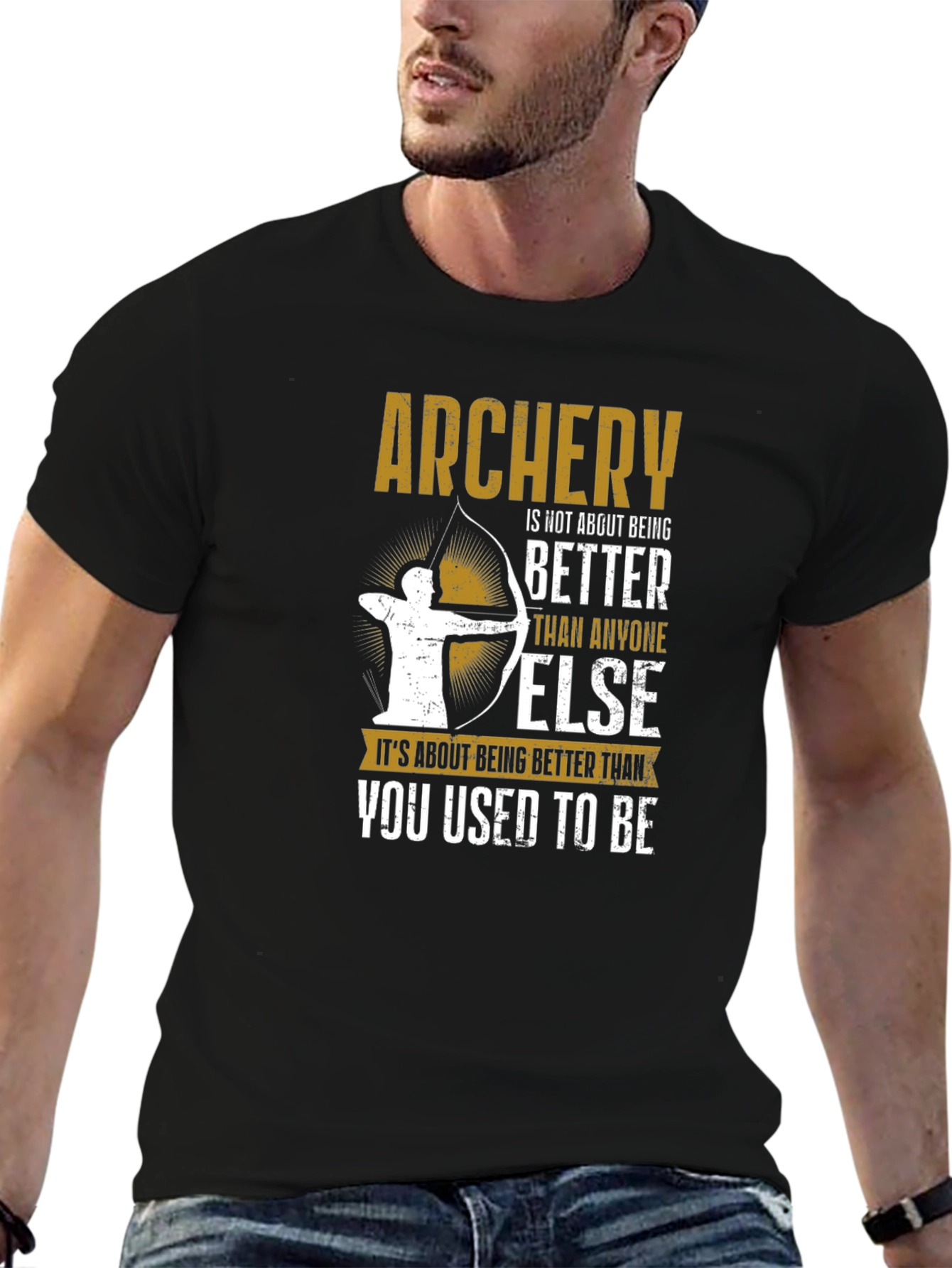 Archery T-Shirt: Focus on Self-Improvement