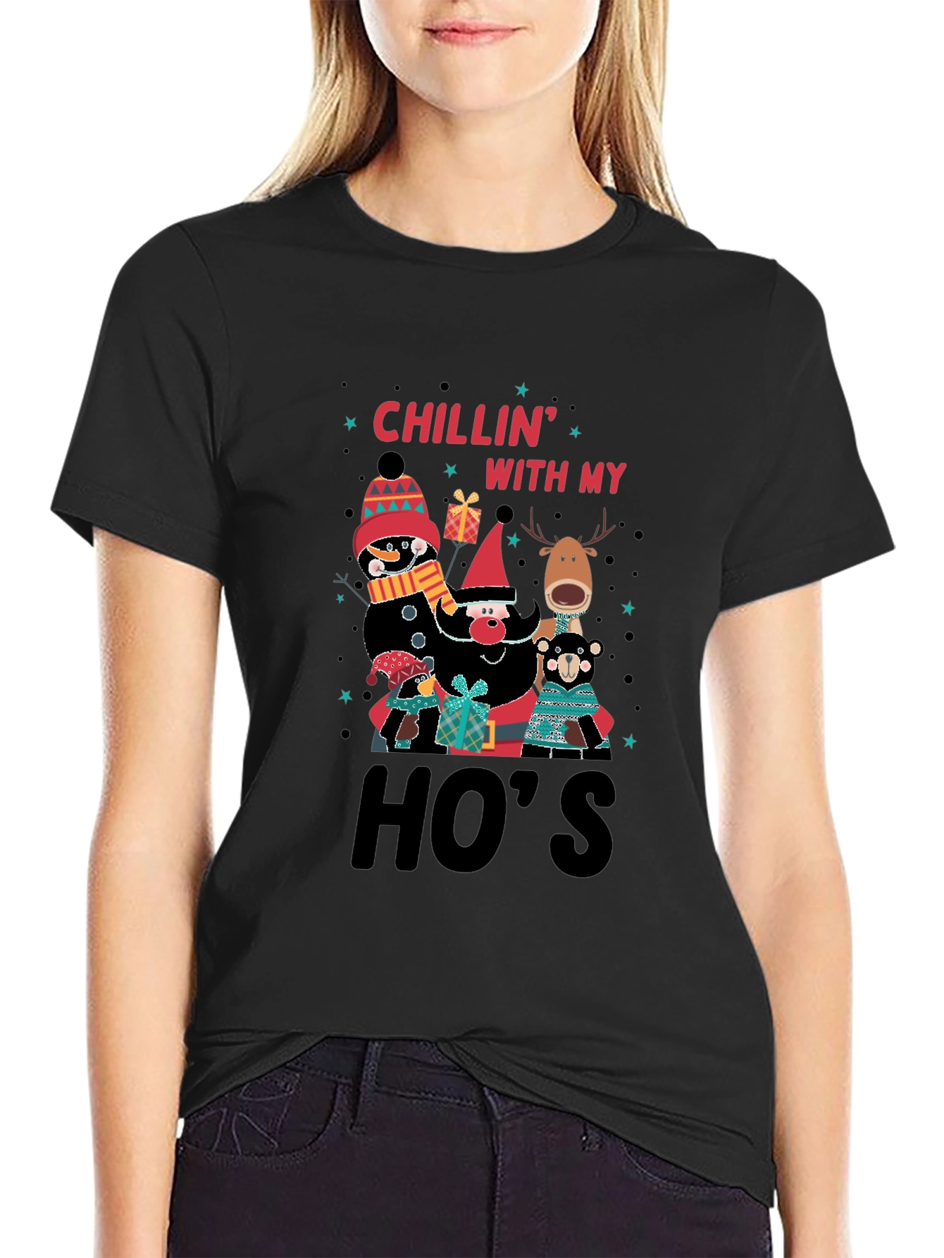 Chillin With My Hos Christmas T-Shirt
