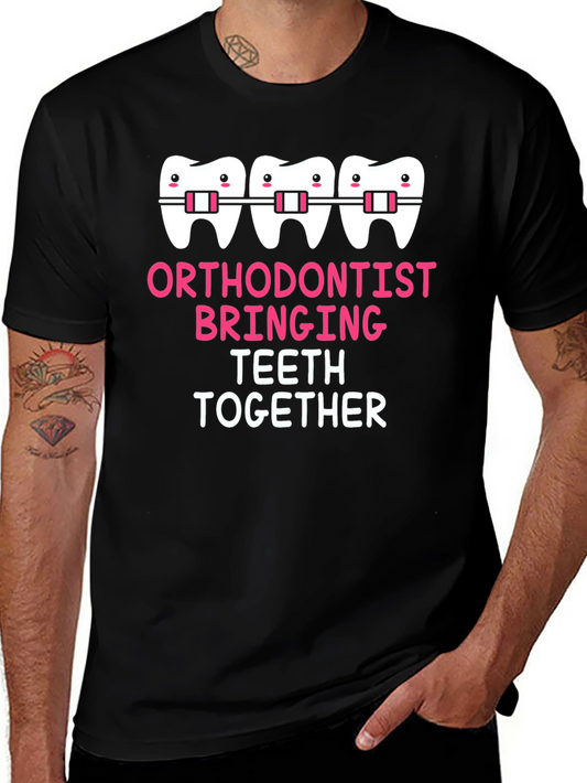 Orthodontist Bringing Teeth Together Graphic Tee