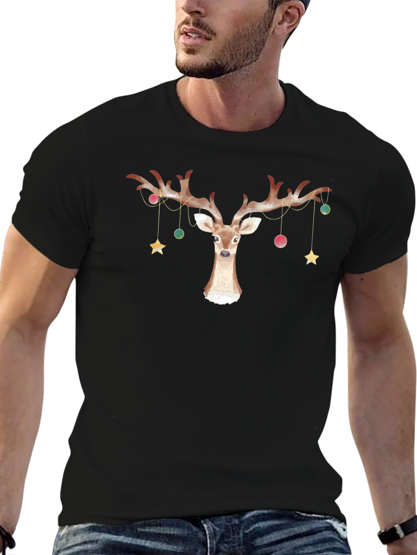Festive Deer Christmas T-Shirt