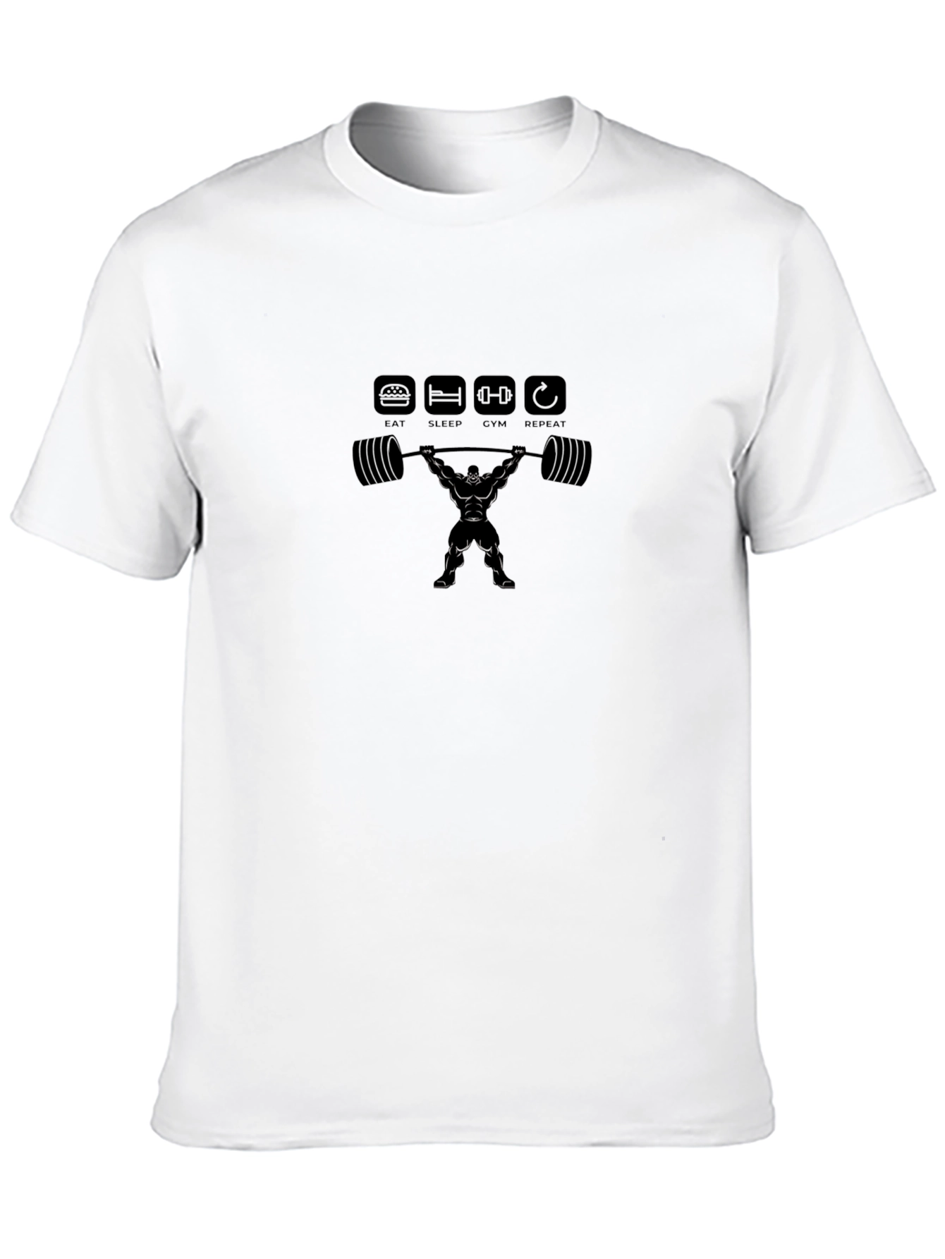 Eat Sleep Gym Repeat Graphic T-Shirt