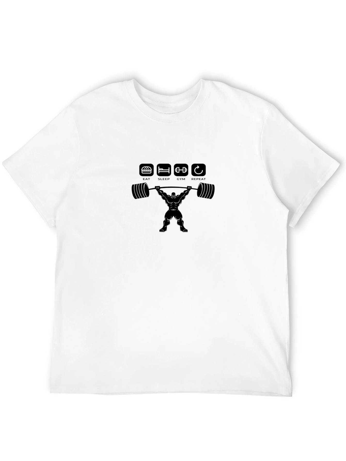 Eat Sleep Gym Repeat Graphic T-Shirt