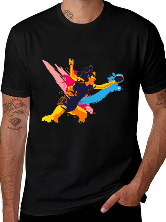 Ping Pong Player Graphic T-Shirt