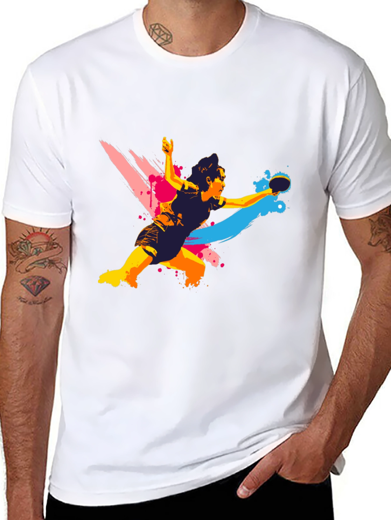 Ping Pong Player Graphic T-Shirt