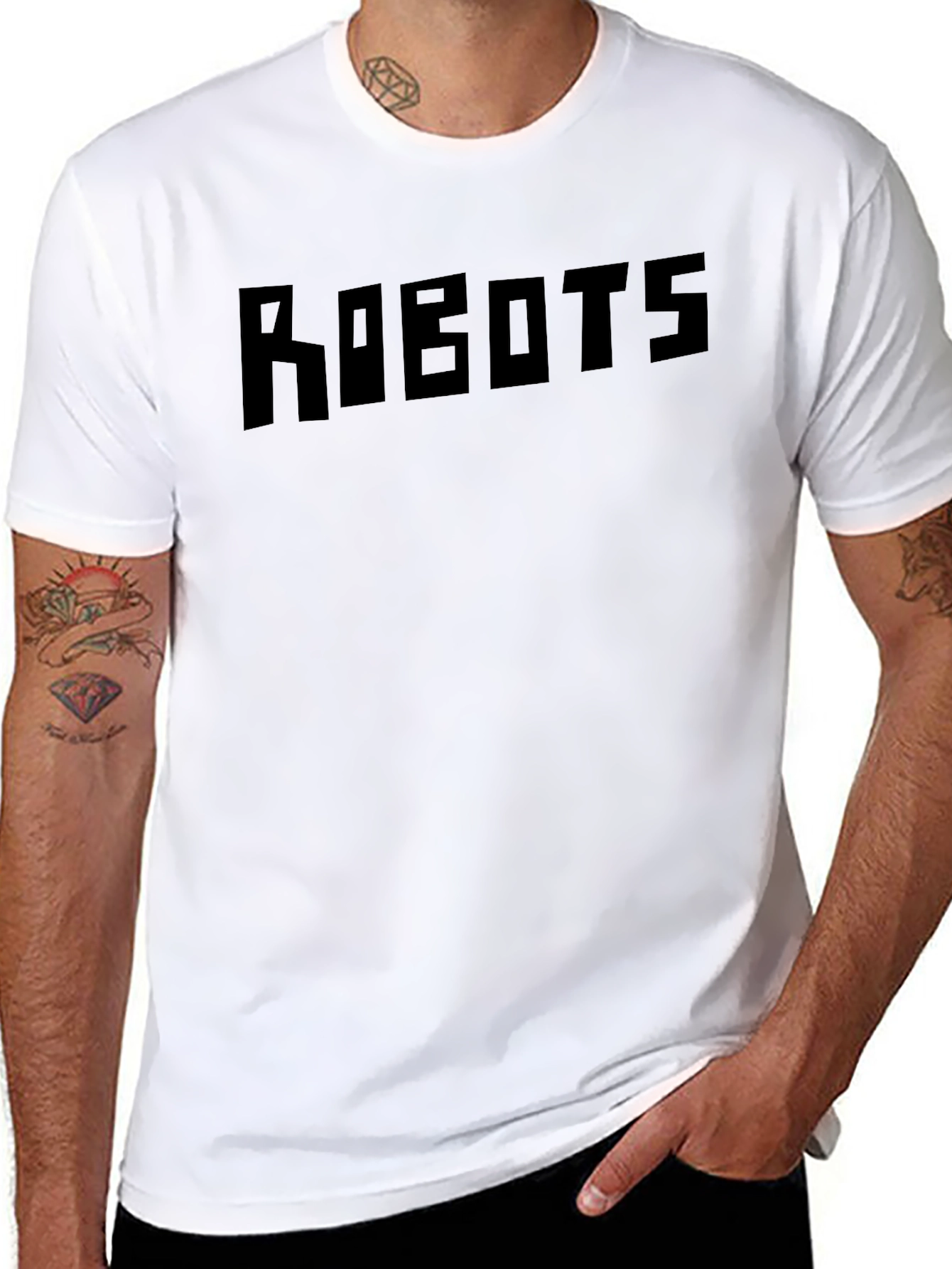 Robots Graphic Tee - Classic Black T-Shirt