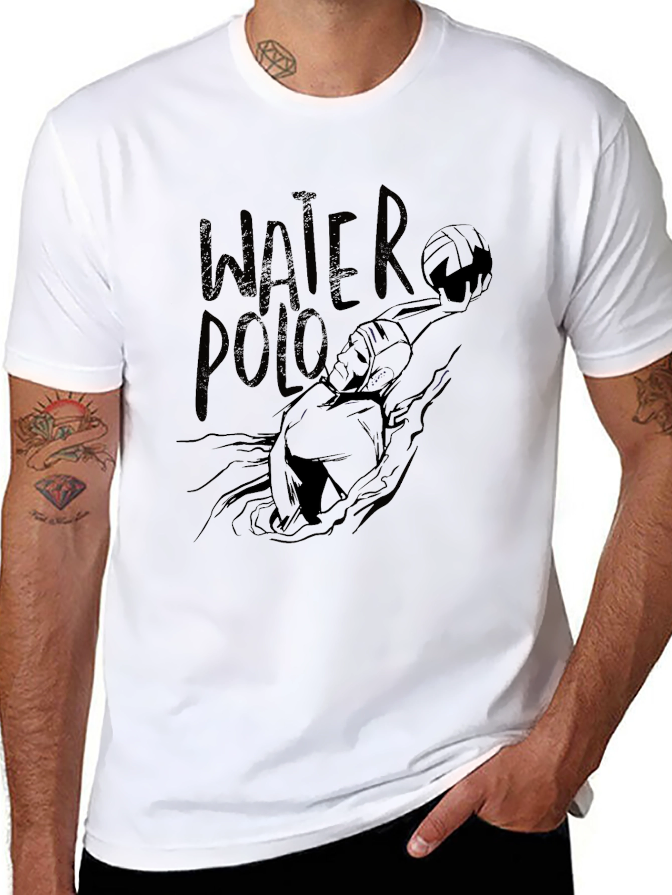 Water Polo Graphic T-Shirt - Cool Sports Design