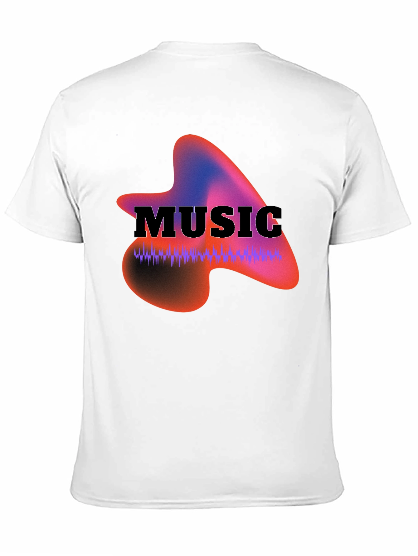 Music Waveform Graphic Black T-Shirt