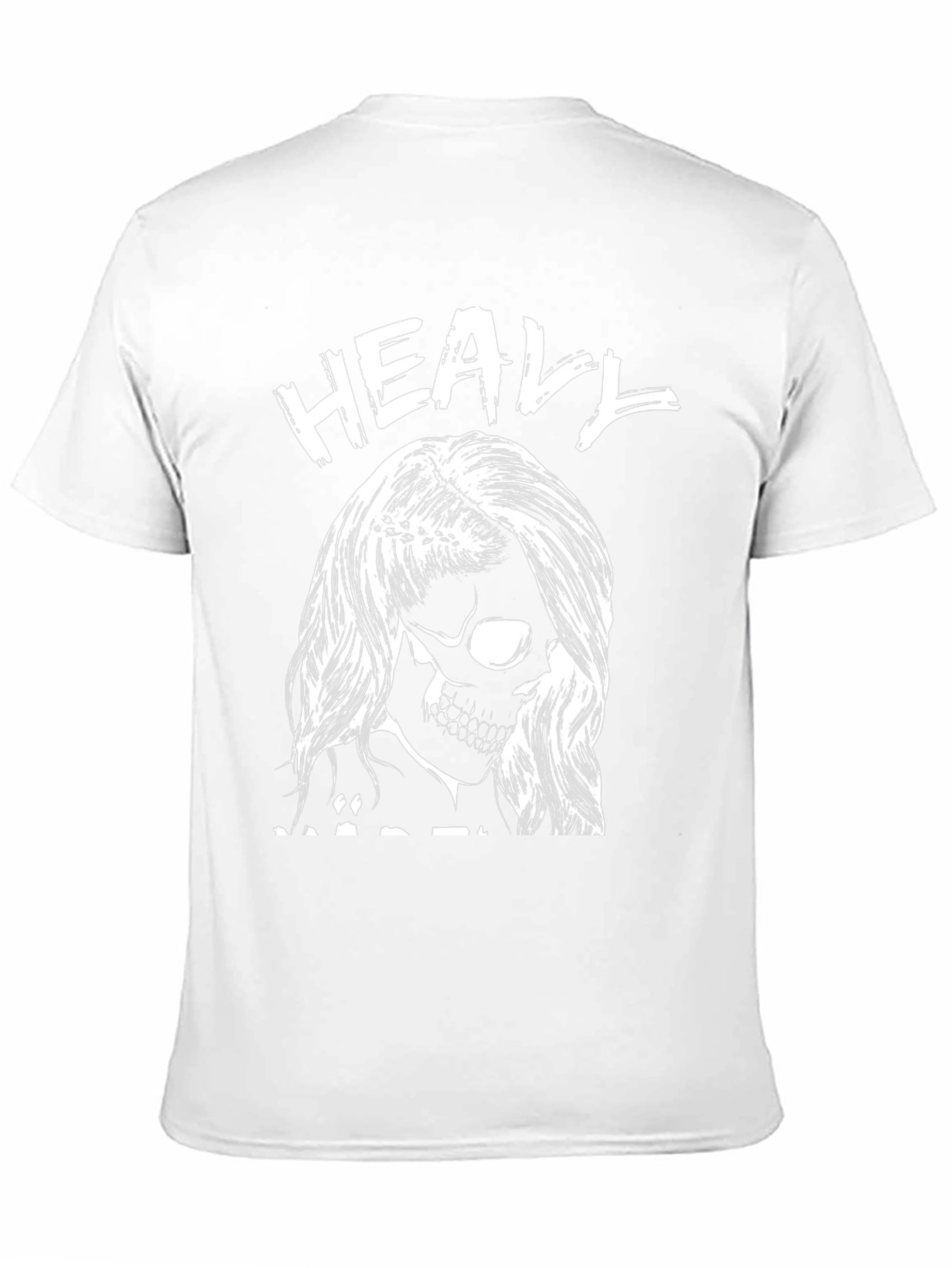 Heavy Metal Skull Graphic Black T-Shirt
