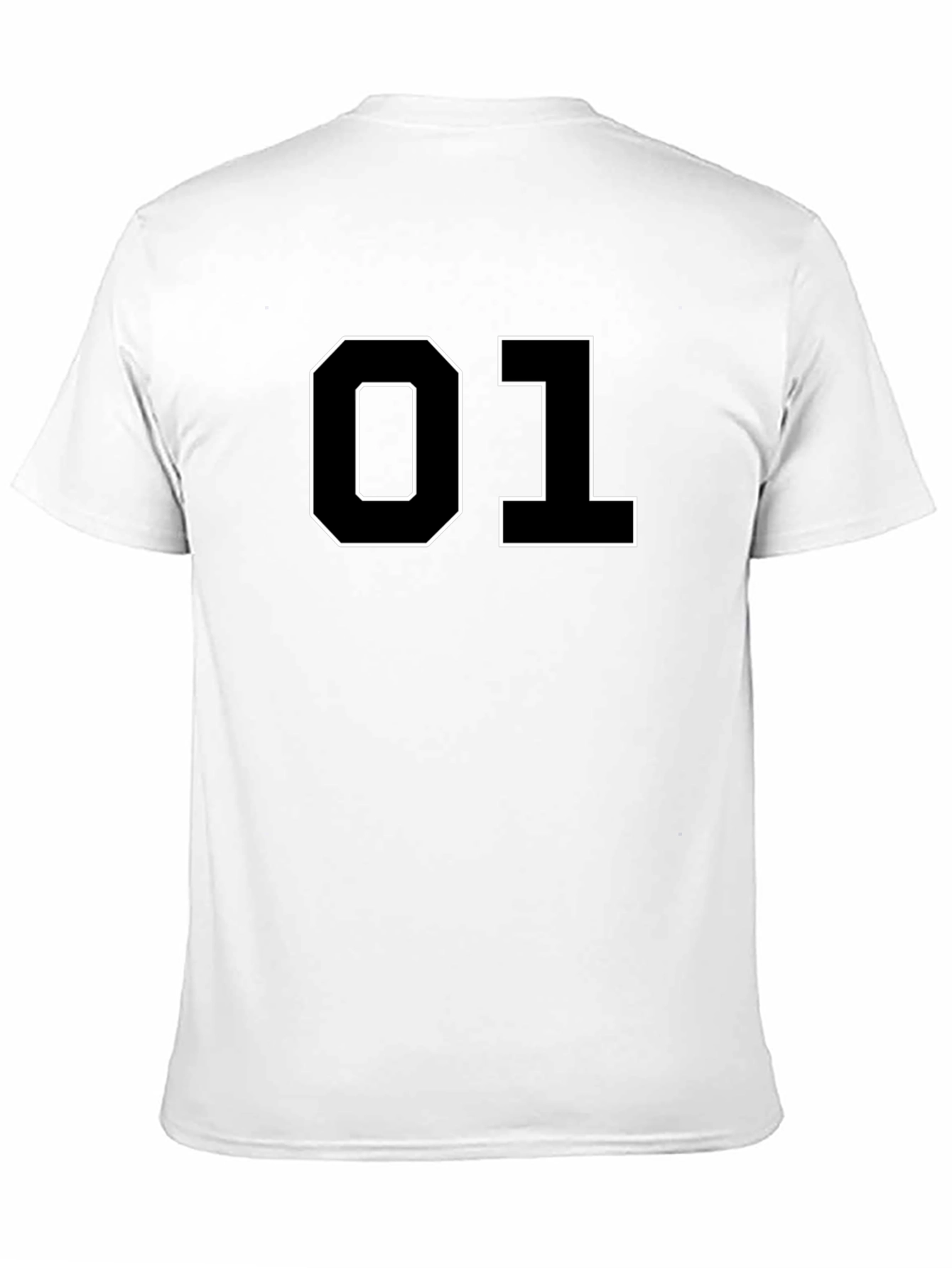 01 Graphic Tee - Black Cotton Casual T-Shirt