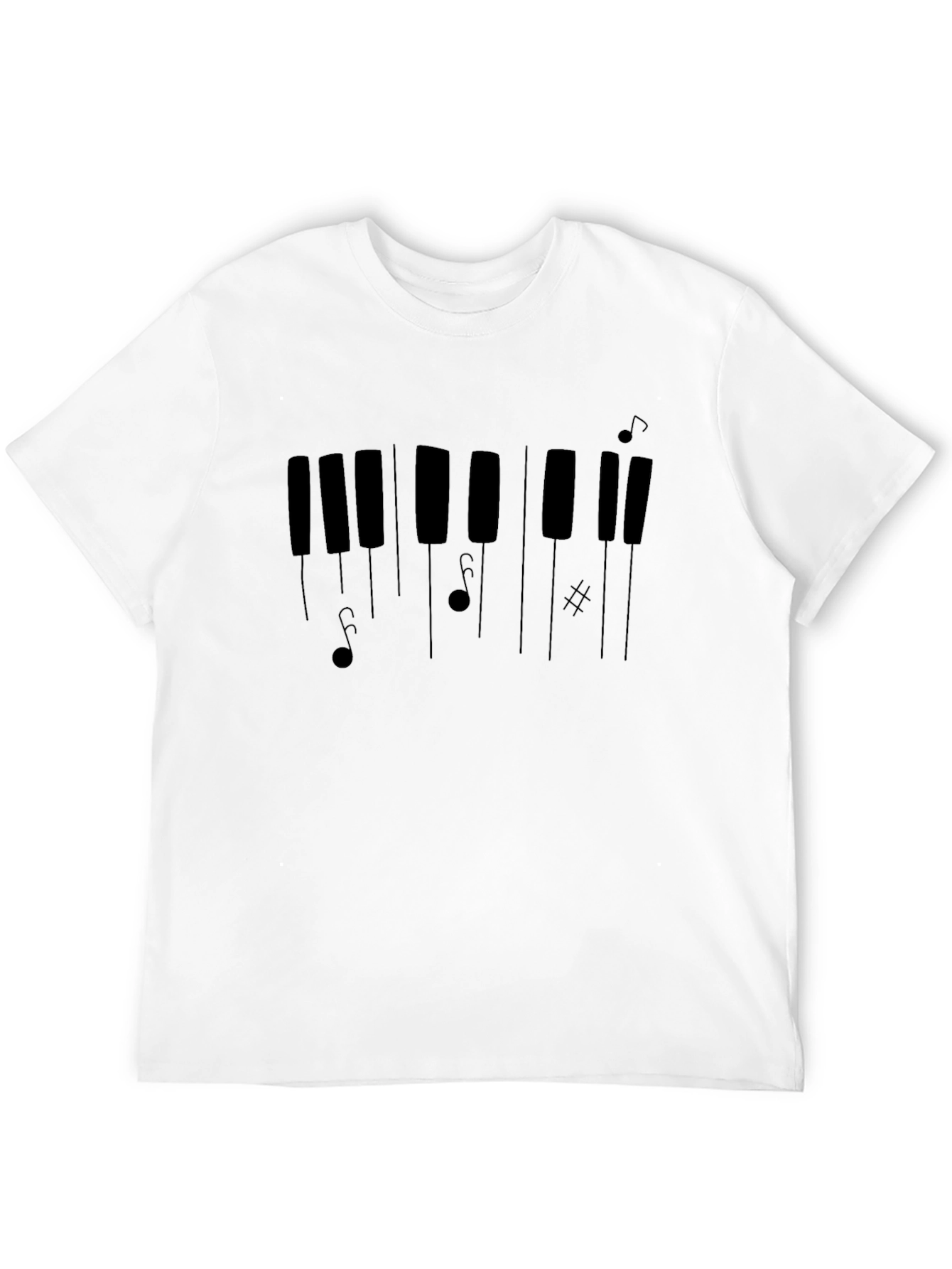 Piano Keys Graphic Tee - Musician Fashion