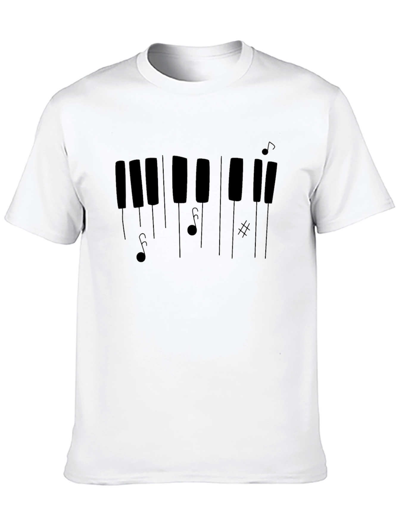 Piano Keys Graphic Tee - Musician Fashion