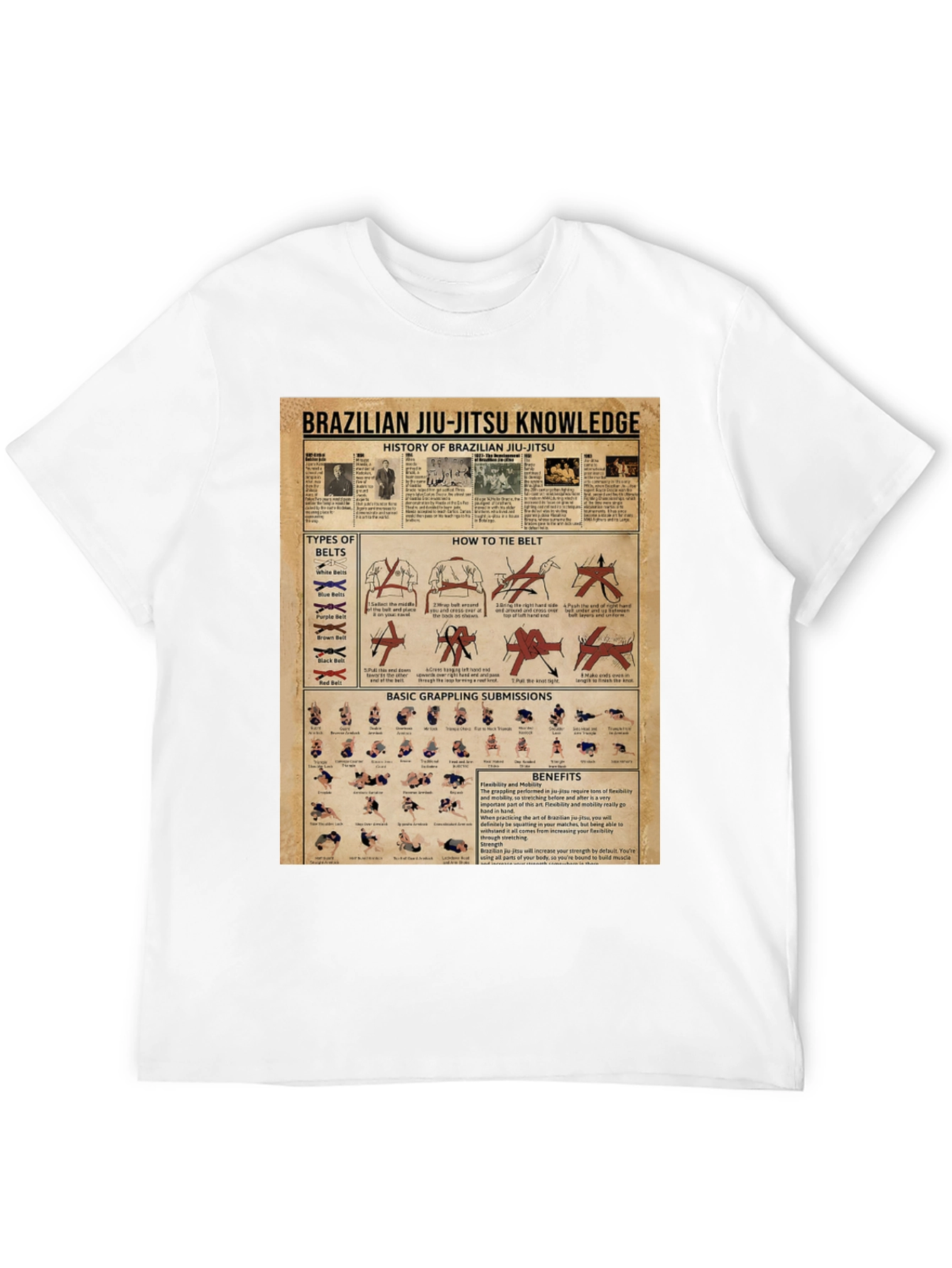 Brazilian Jiu-Jitsu Knowledge Black T-Shirt