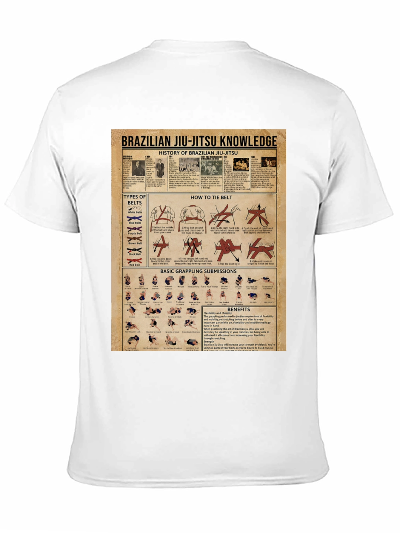 Brazilian Jiu-Jitsu Knowledge Black T-Shirt