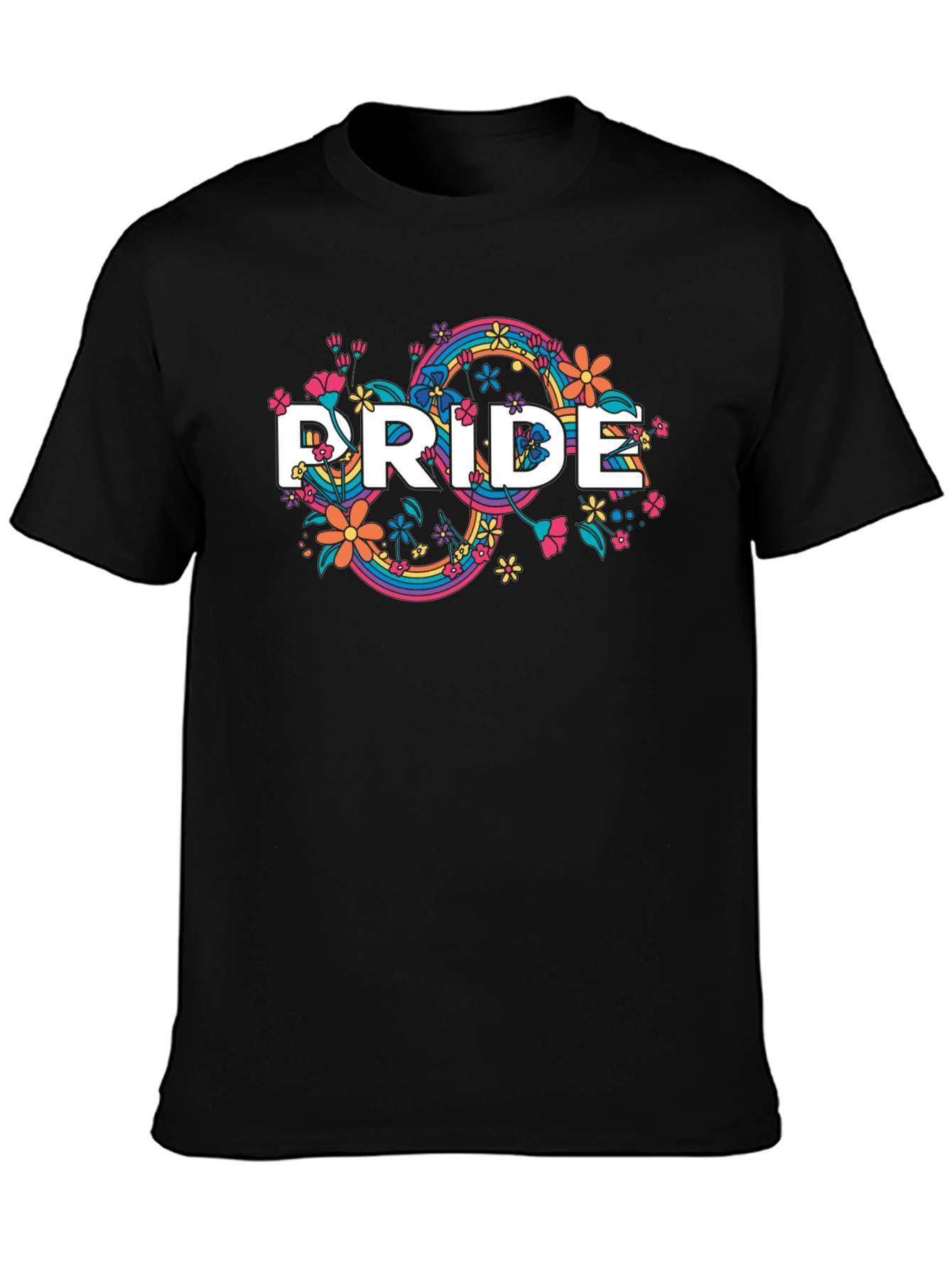 Pride Floral Rainbow Graphic T-Shirt