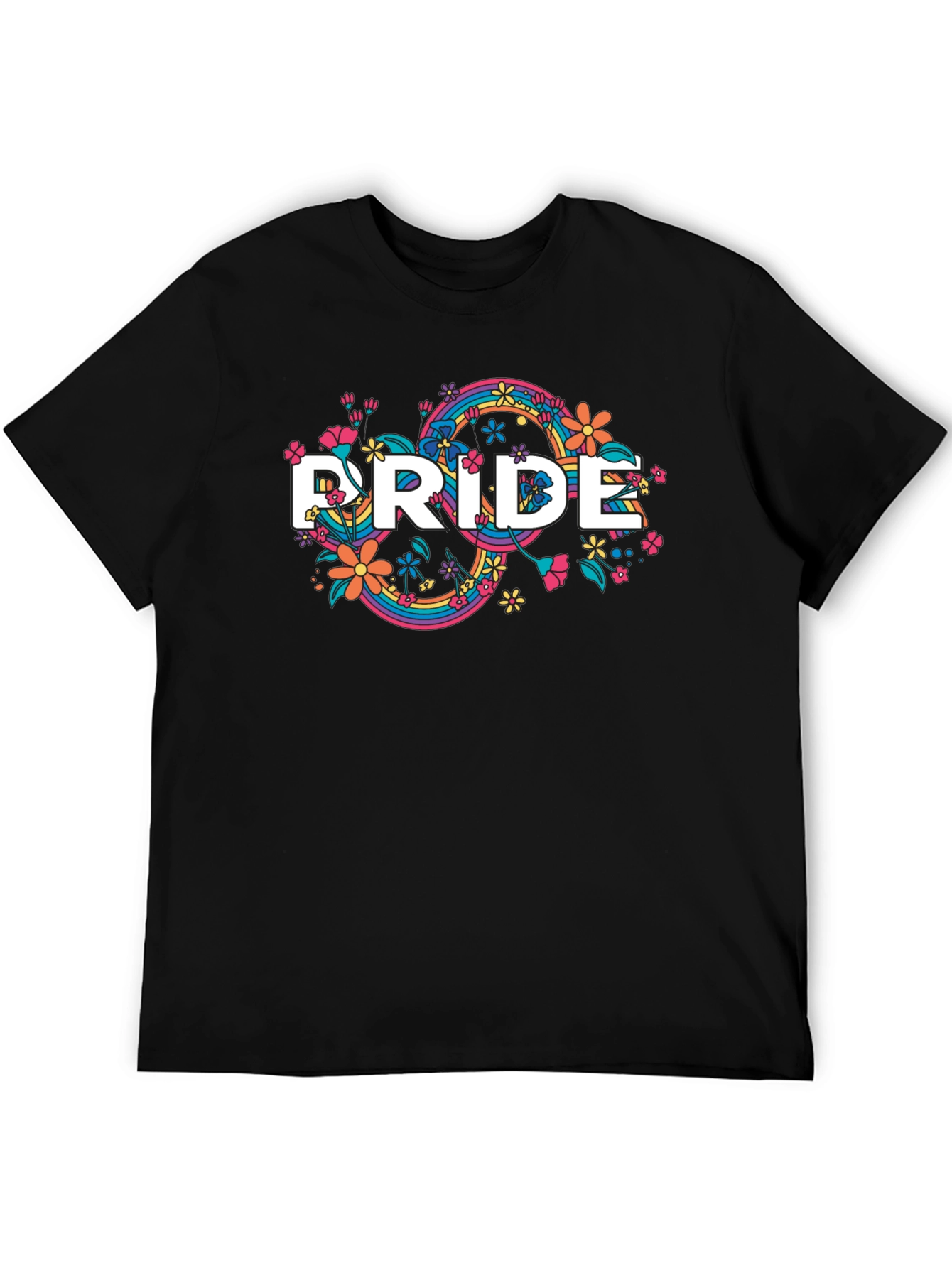 Pride Floral Rainbow Graphic T-Shirt
