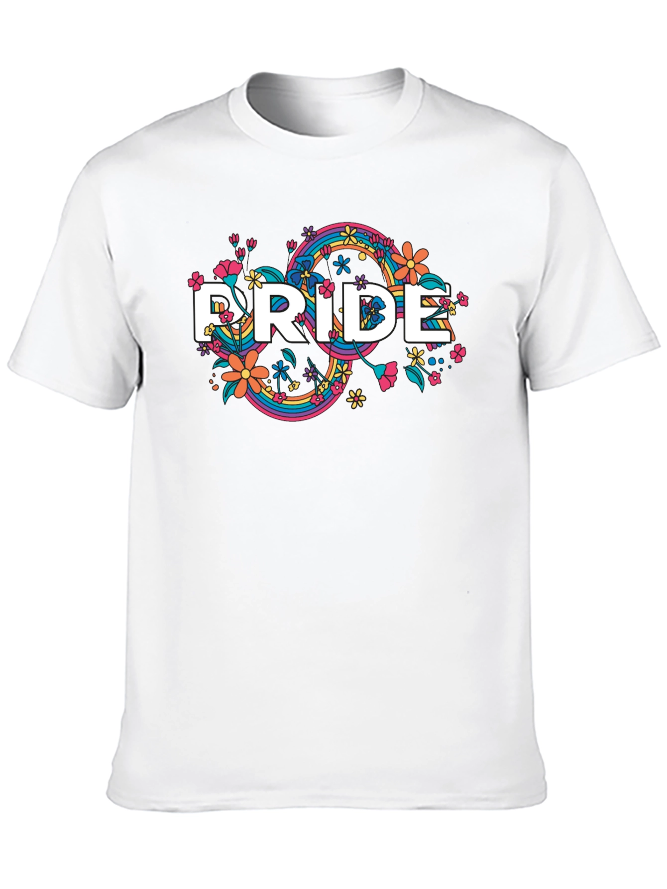 Pride Floral Rainbow Graphic T-Shirt