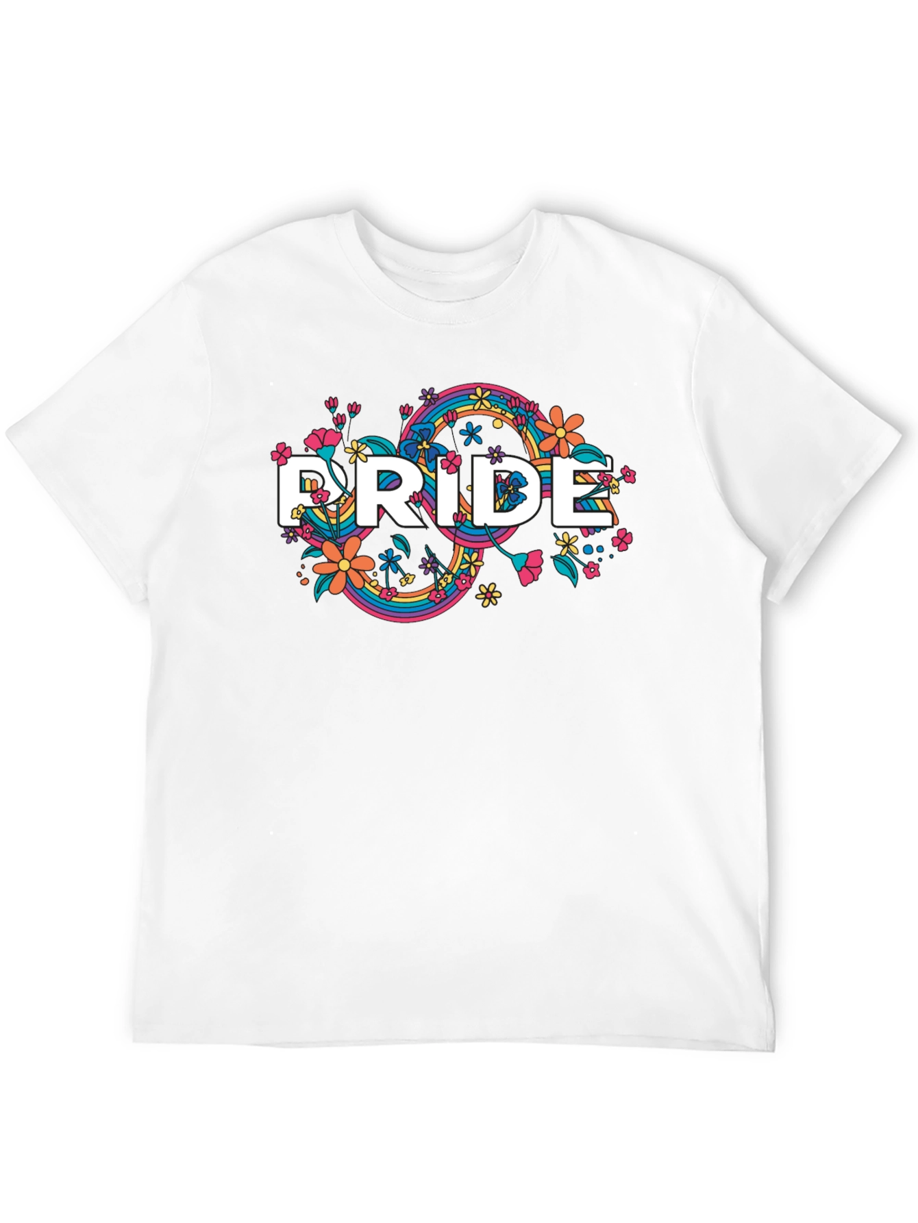 Pride Floral Rainbow Graphic T-Shirt