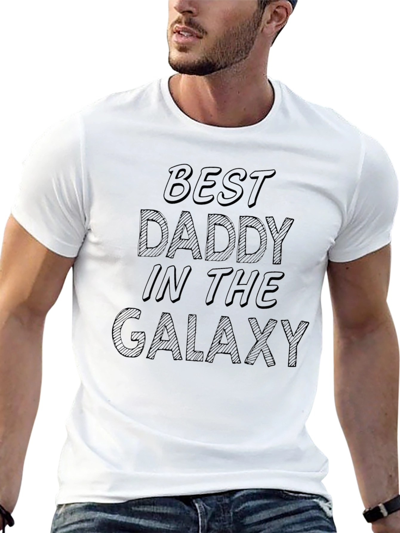 Best Daddy in the Galaxy Black T-Shirt