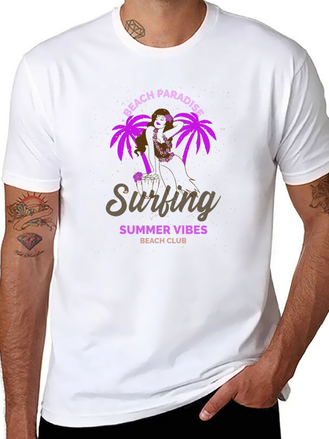 Beach Paradise Surfing Tee - Summer Vibes