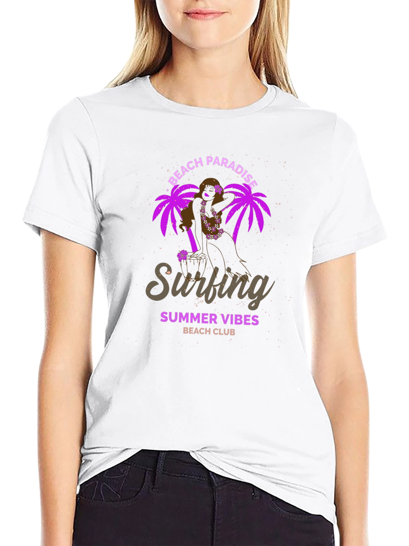 Beach Paradise Surfing Tee - Summer Vibes