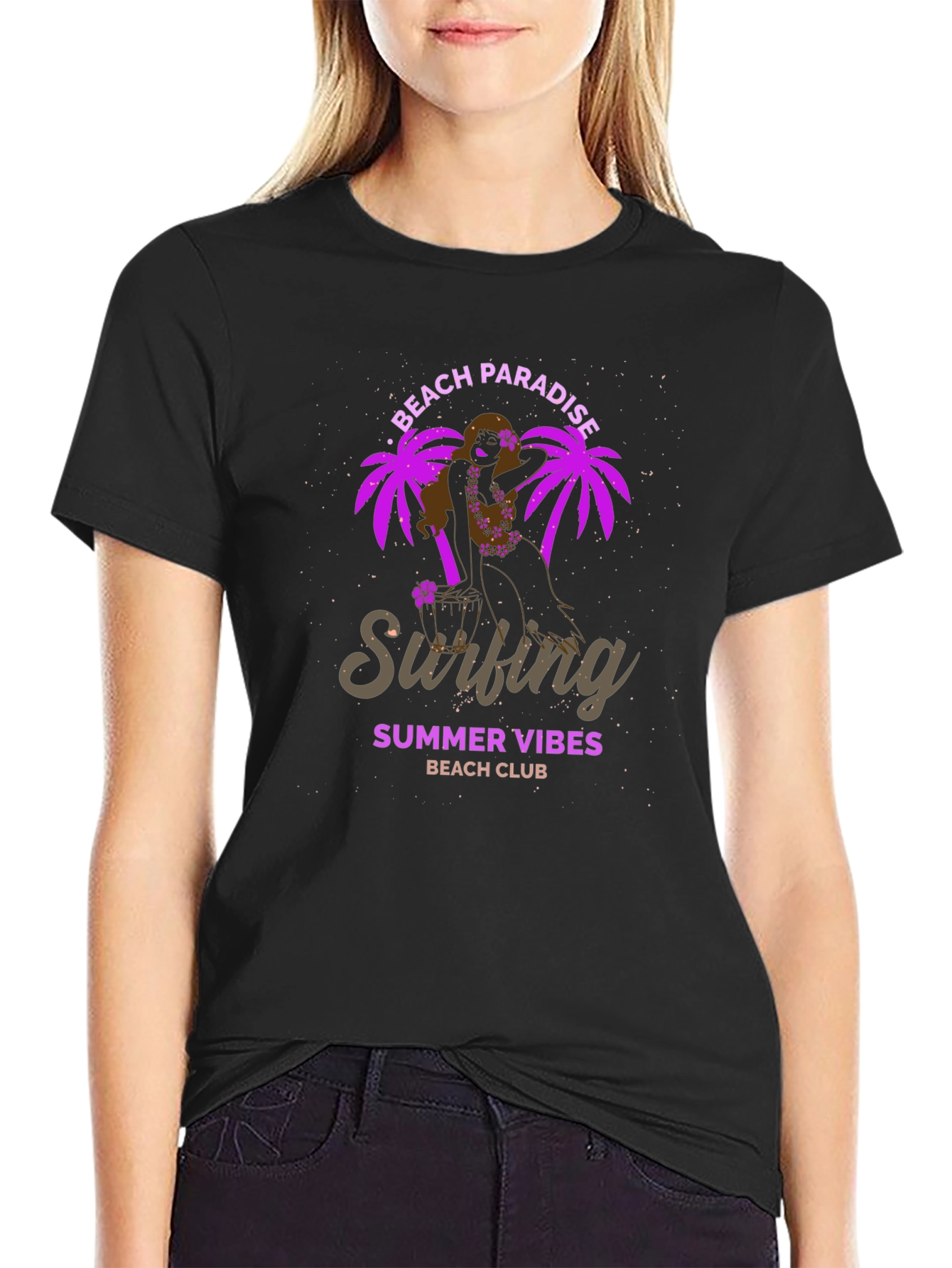 Beach Paradise Surfing Tee - Summer Vibes