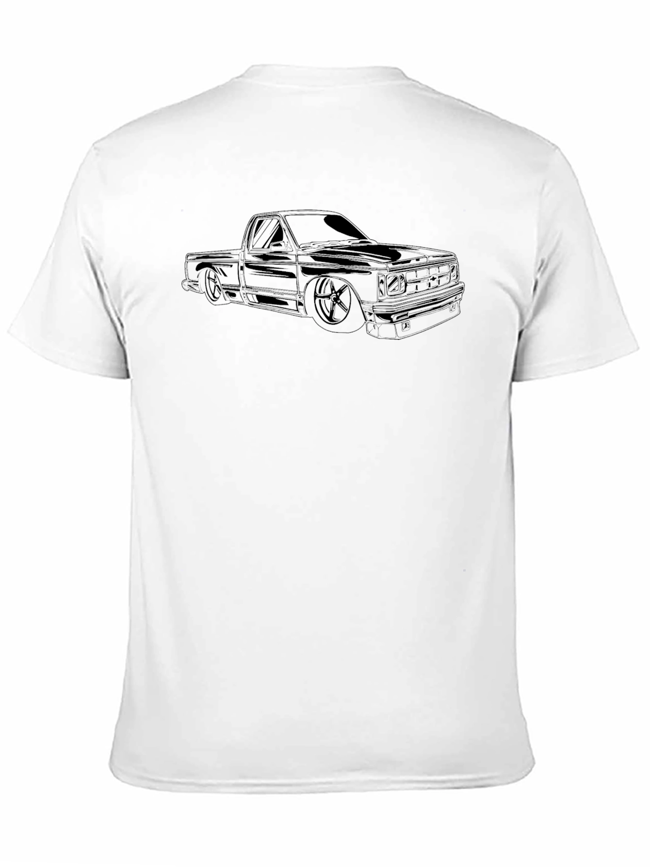 Classic Truck Outline Tee - Black Cotton Graphic T-Shirt