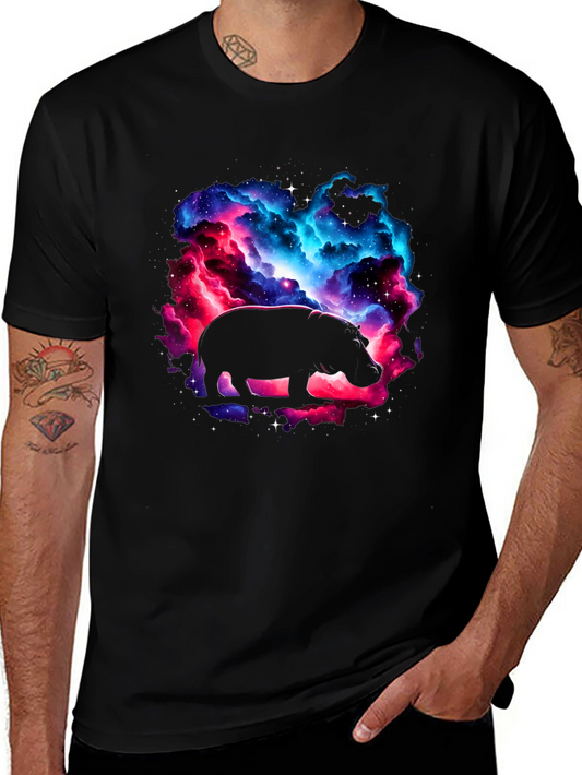 Nebula Hippo Black T-Shirt