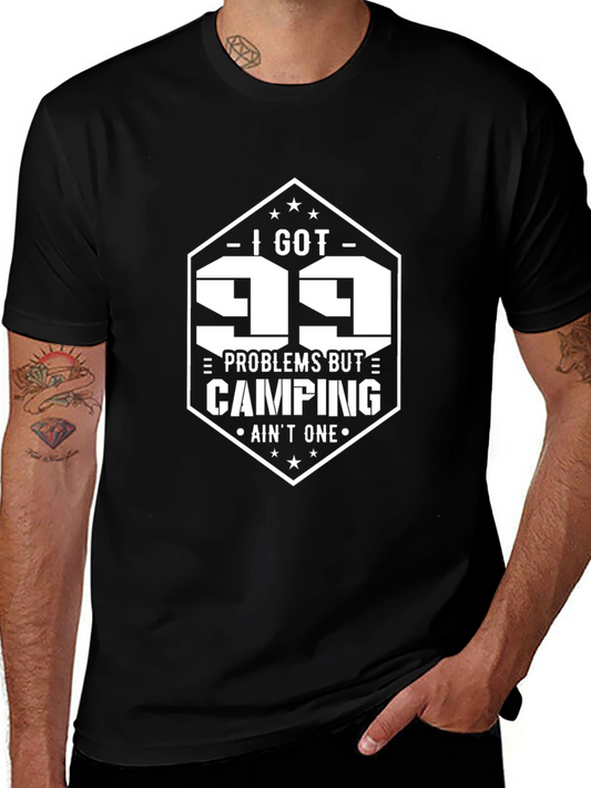 99 Problems Camping T-Shirt - Black Tee