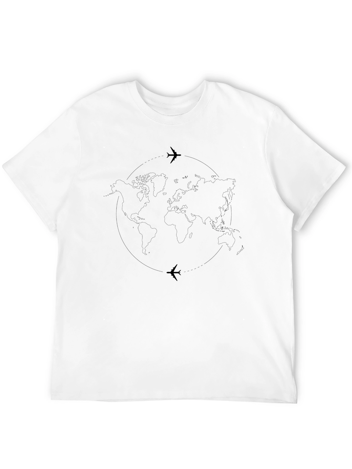 World Traveler T-Shirt | Plane & Globe Design