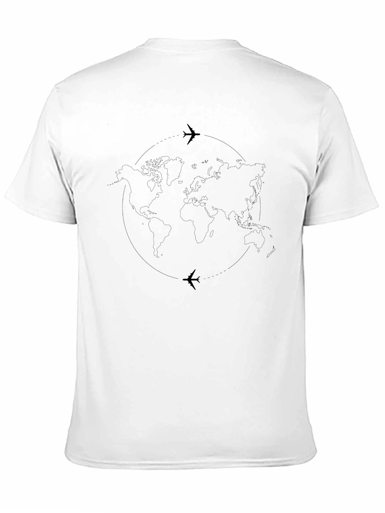 World Traveler T-Shirt | Plane & Globe Design