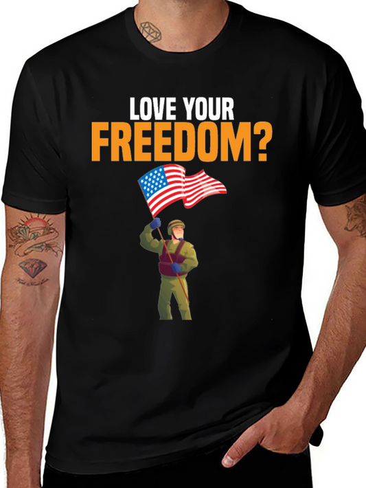 Love Your Freedom T-Shirt Patriotic Design
