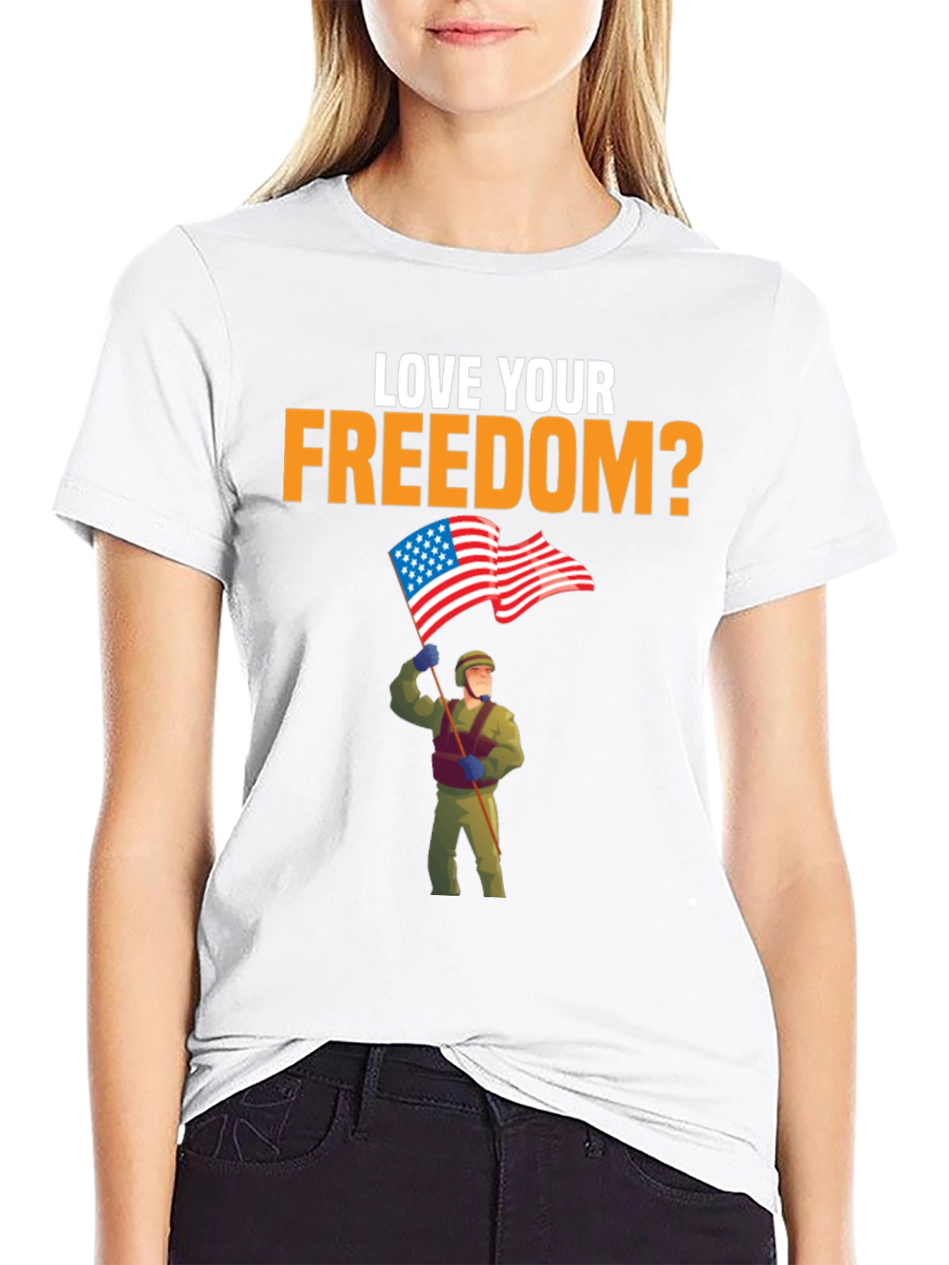 Love Your Freedom T-Shirt Patriotic Design