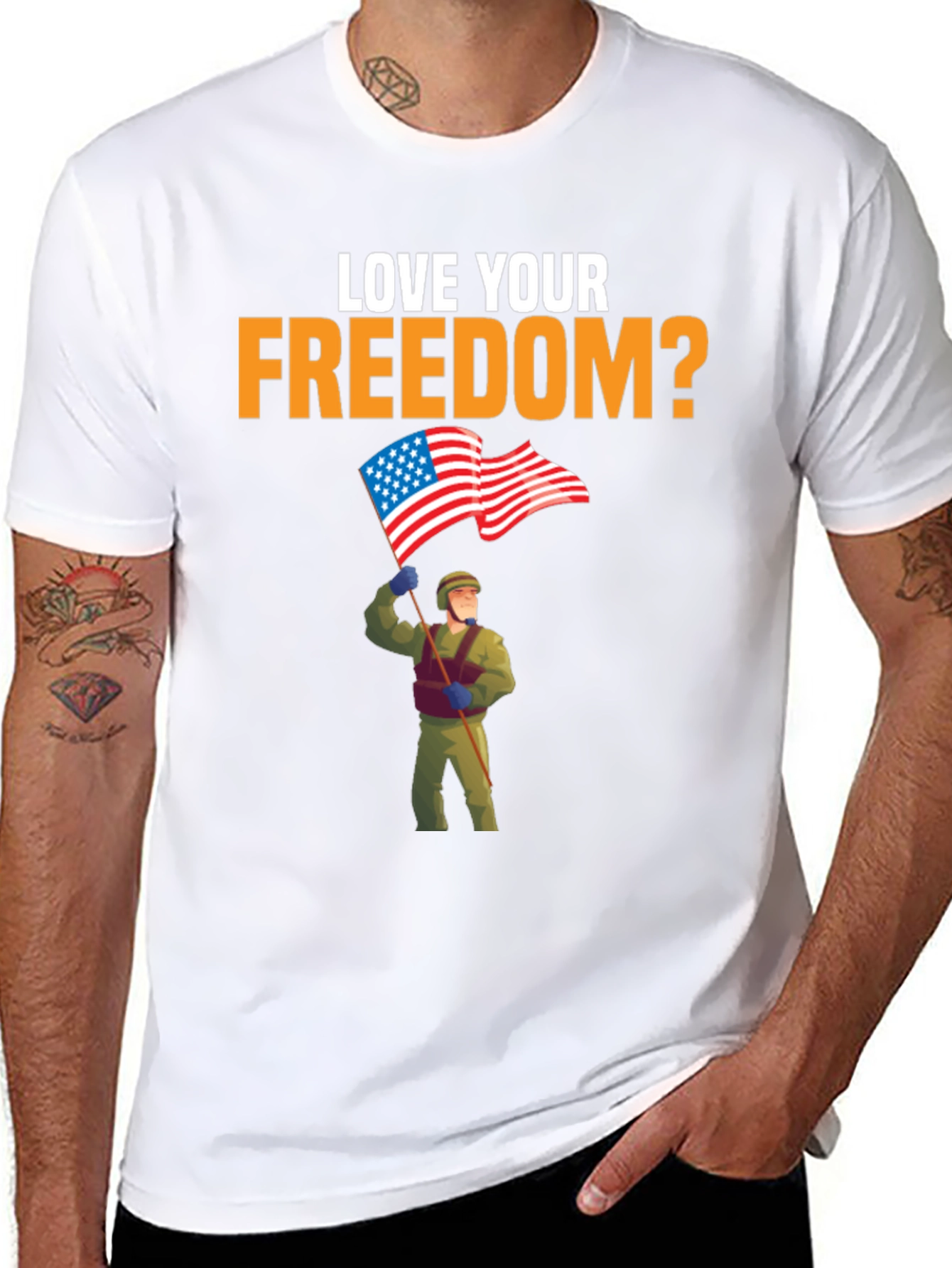Love Your Freedom T-Shirt Patriotic Design