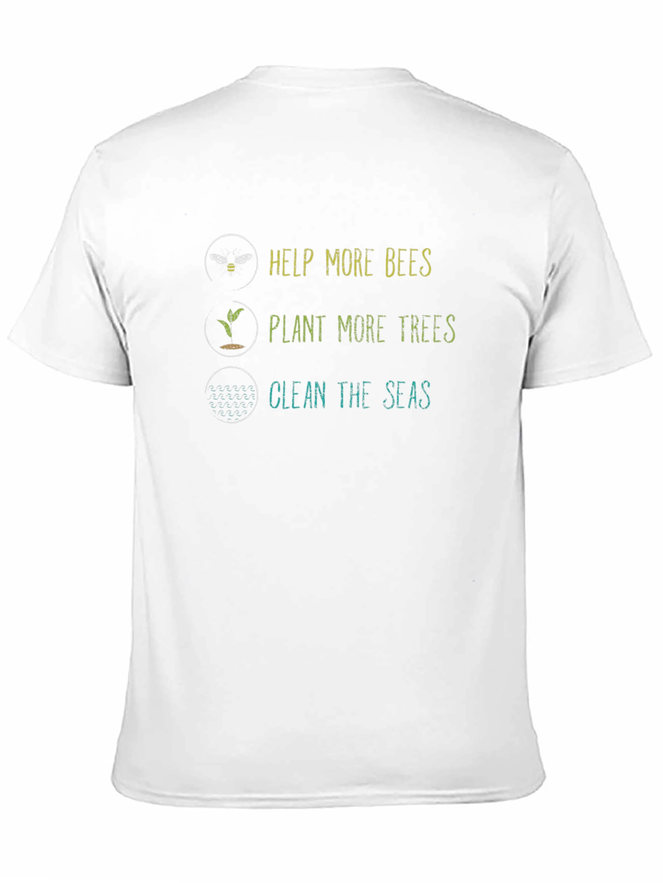 Eco-Friendly Tee: Help Bees Plant Trees Clean Seas