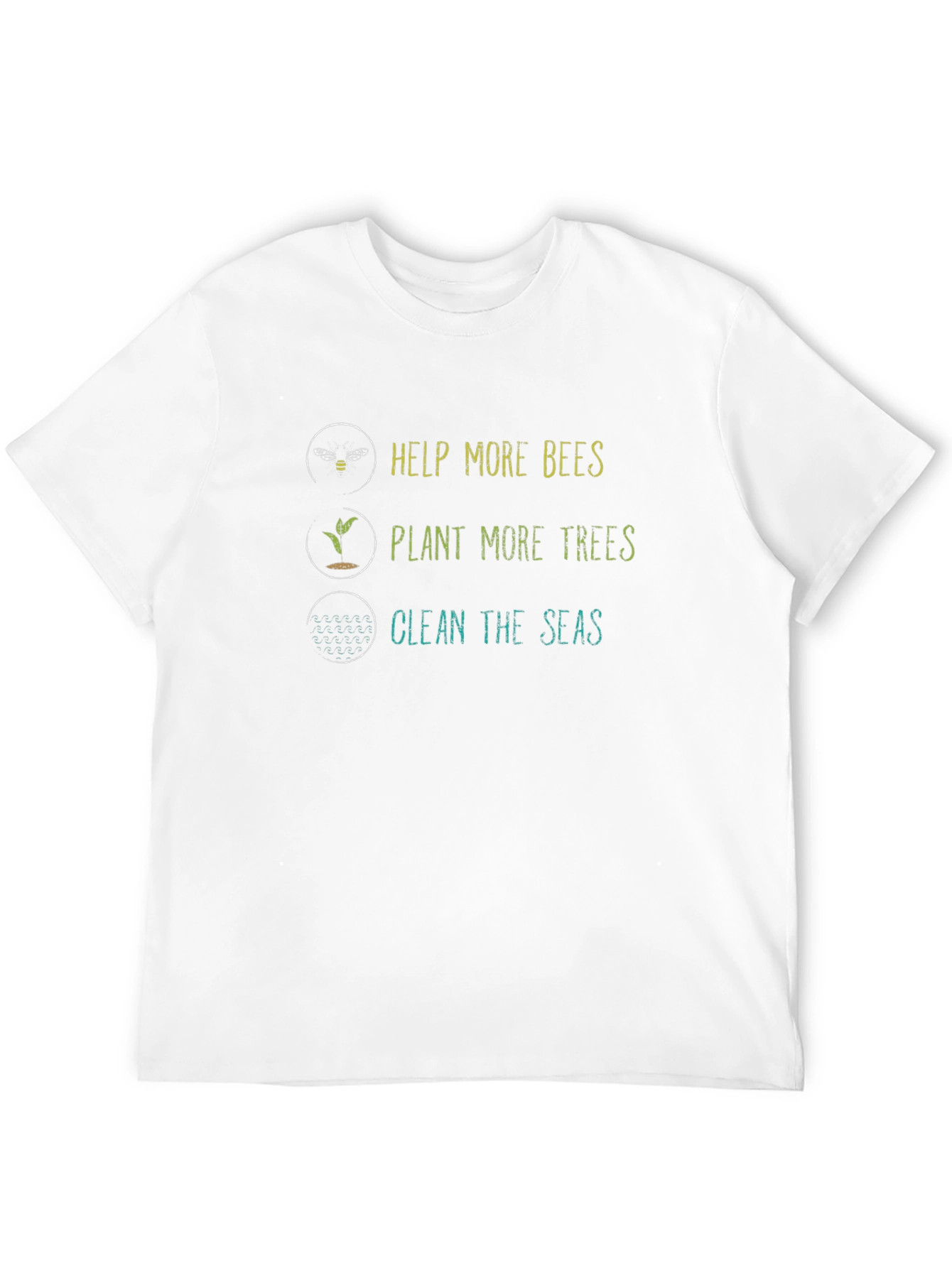Eco-Friendly Tee: Help Bees Plant Trees Clean Seas