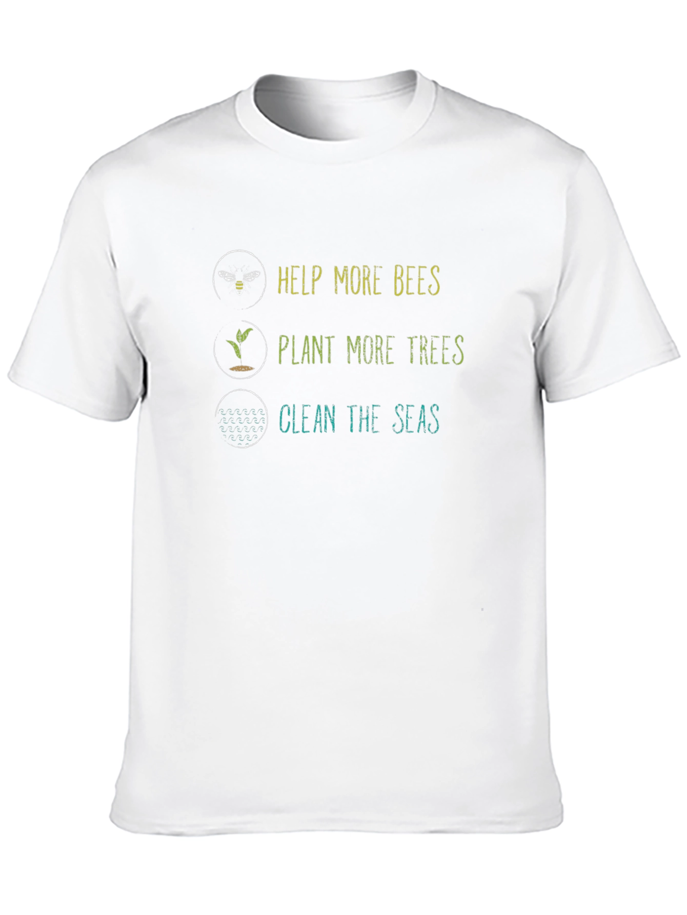 Eco-Friendly Tee: Help Bees Plant Trees Clean Seas