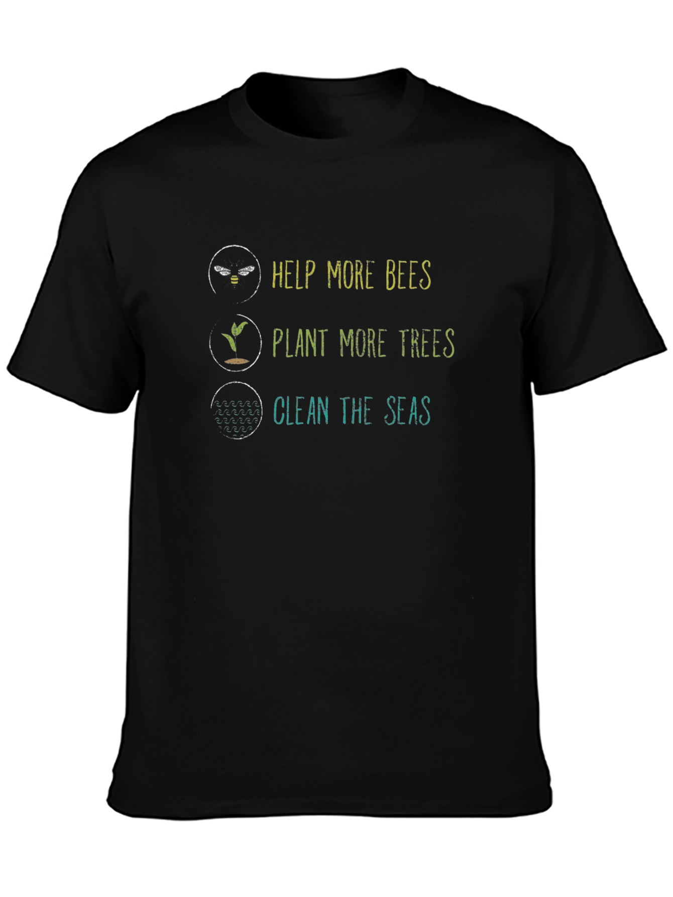 Eco-Friendly Tee: Help Bees Plant Trees Clean Seas