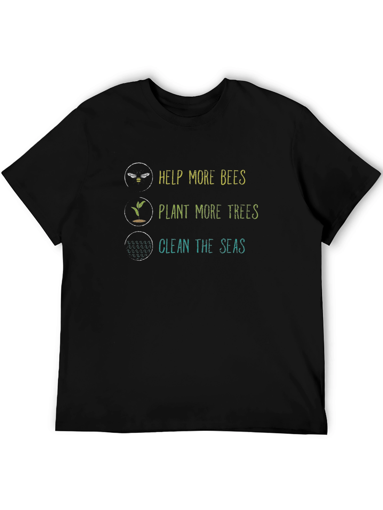 Eco-Friendly Tee: Help Bees Plant Trees Clean Seas