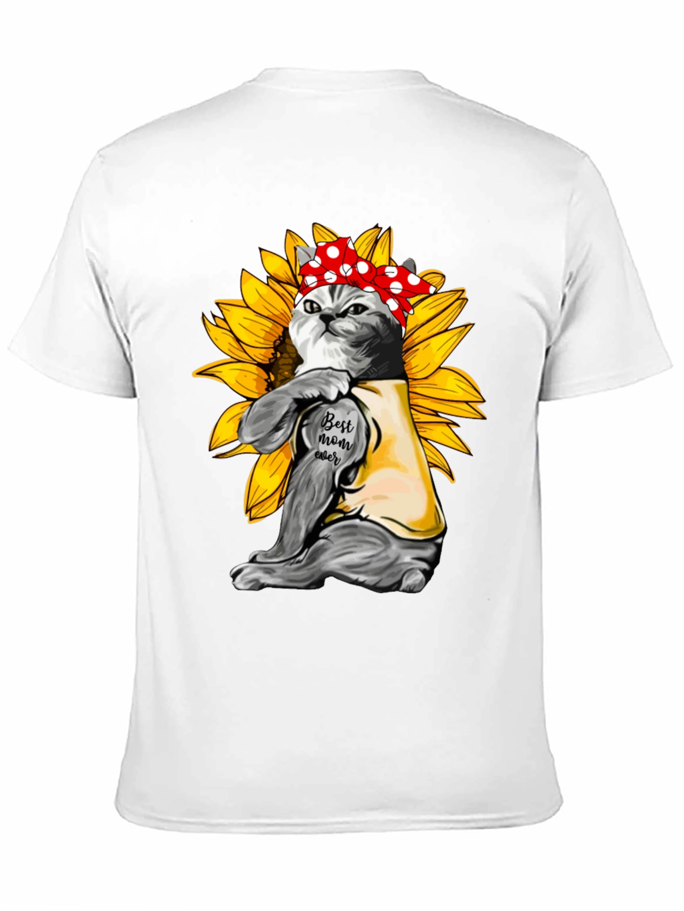 Cat Mom T-Shirt - Sunflower Power