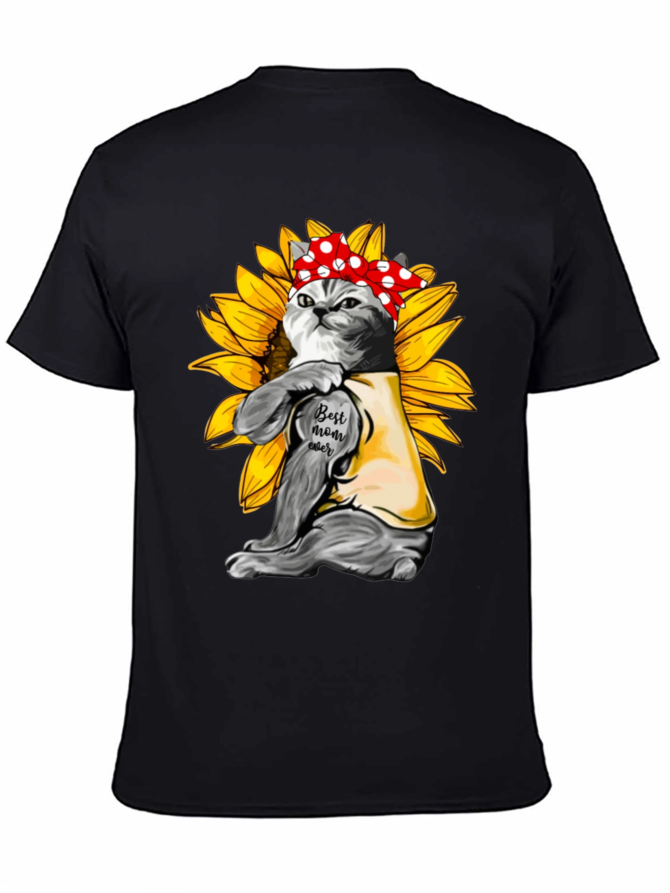Cat Mom T-Shirt - Sunflower Power