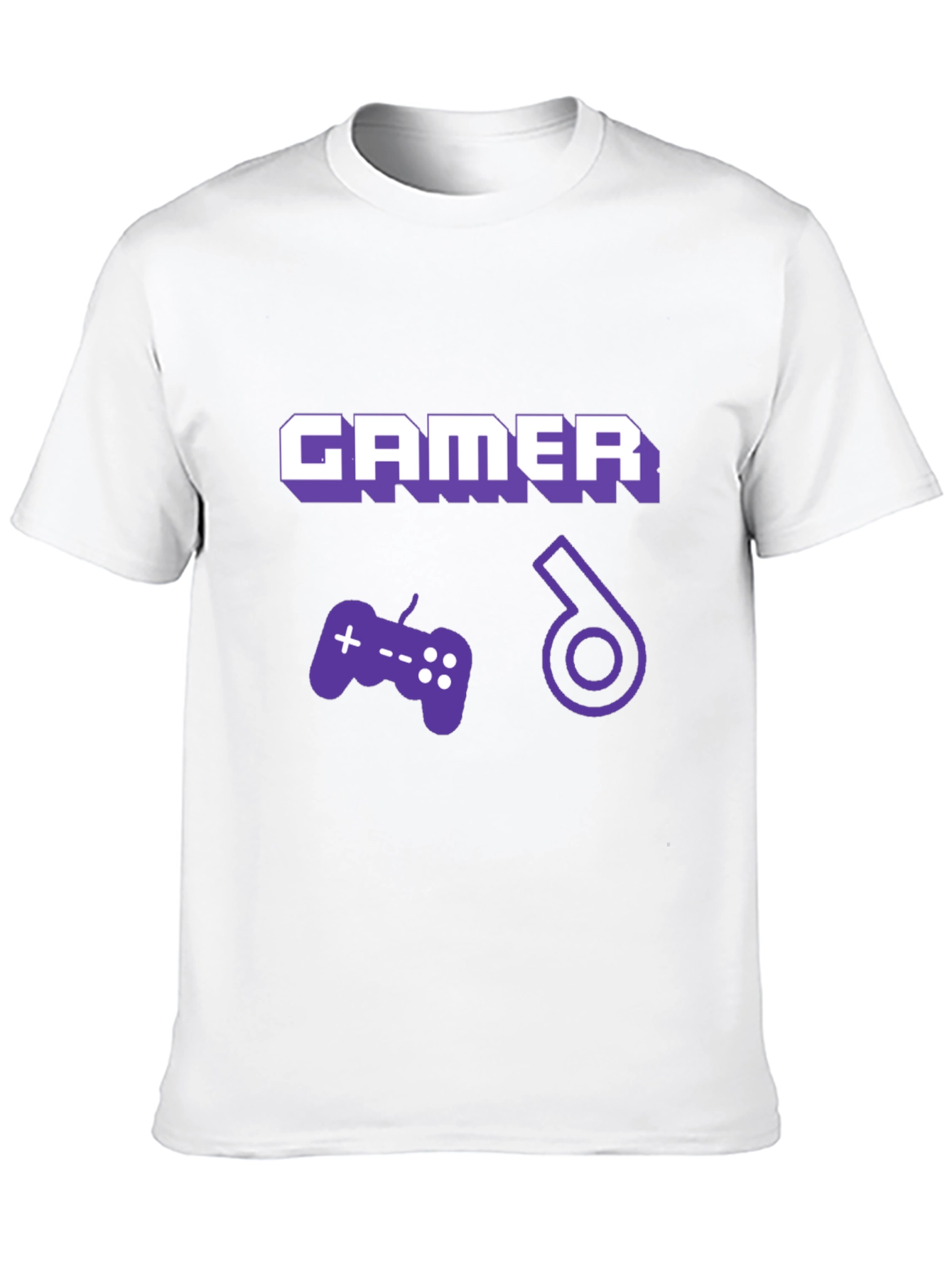 Gamer T-Shirt - Black Cotton with Graphic Design