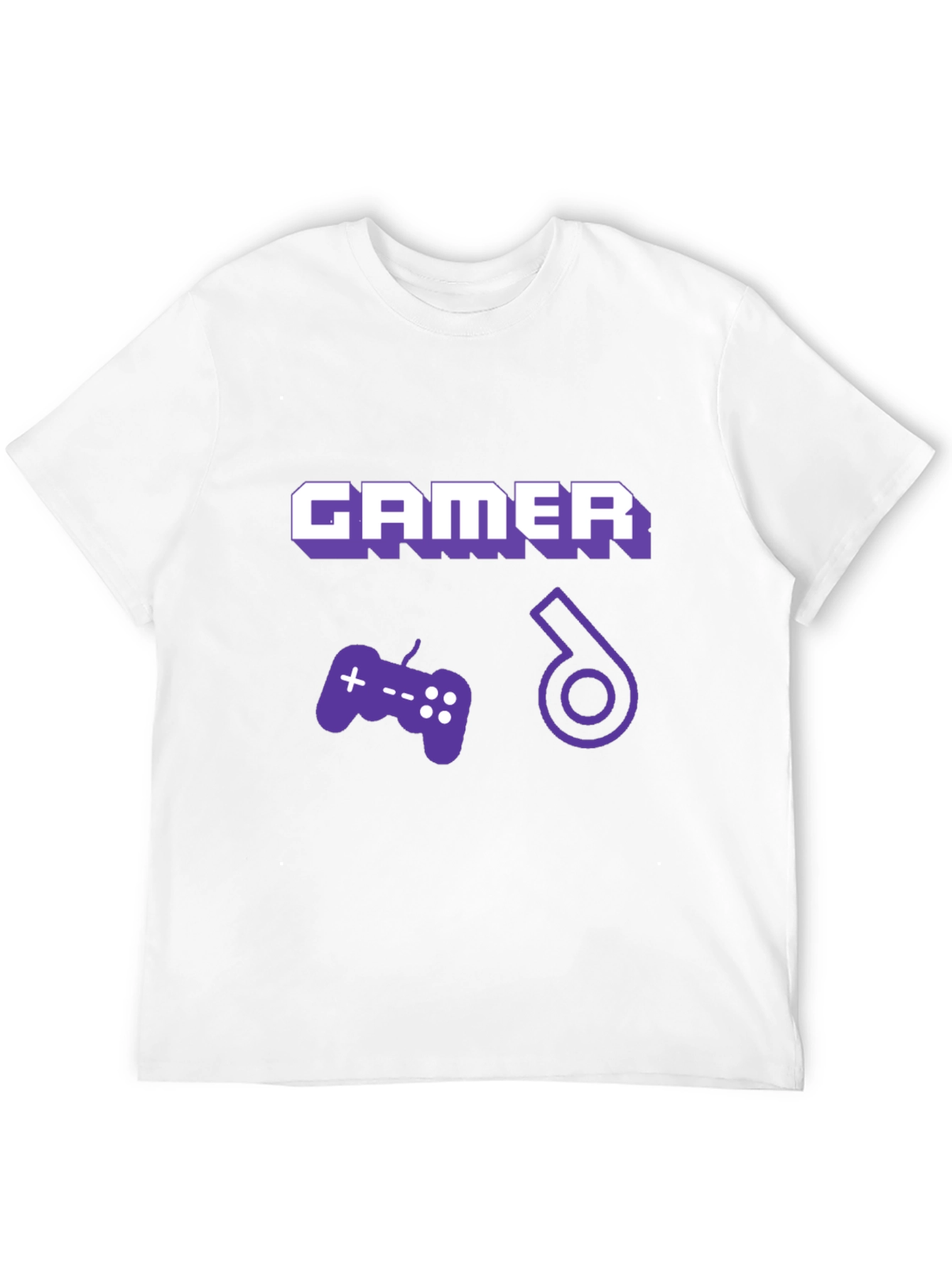 Gamer T-Shirt - Black Cotton with Graphic Design