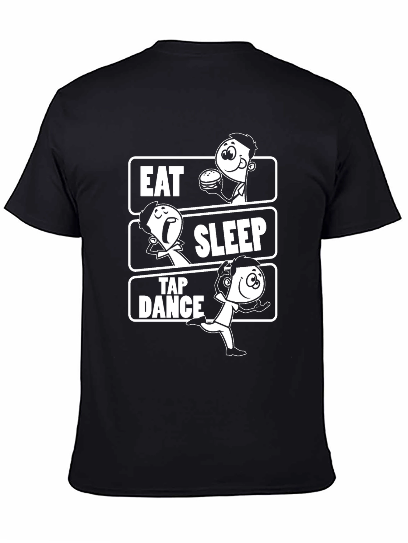 Eat Sleep Tap Dance Black Graphic T-Shirt