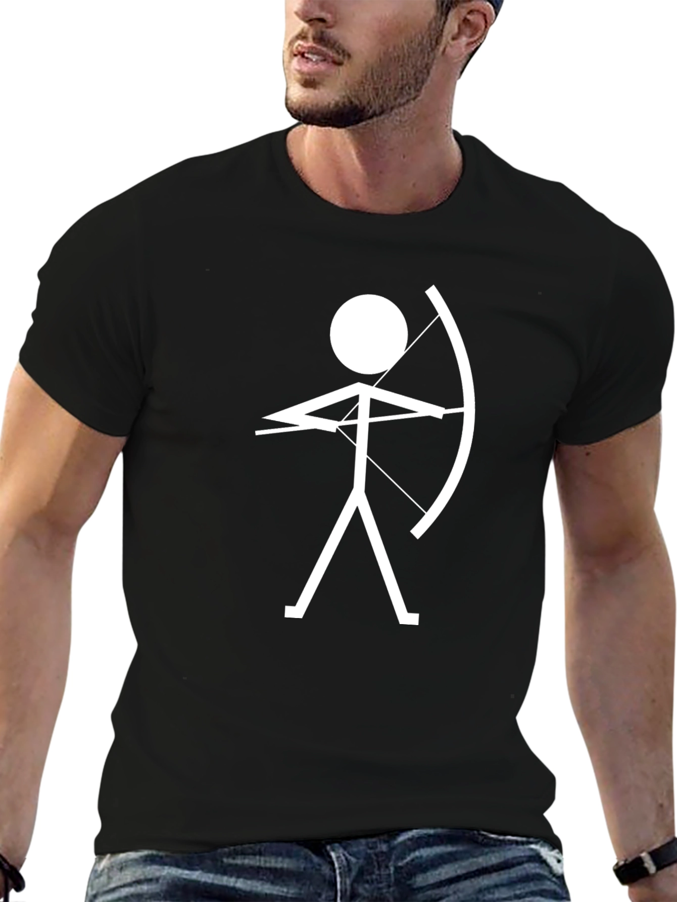 Archer Graphic T-Shirt - Black Cotton Tee