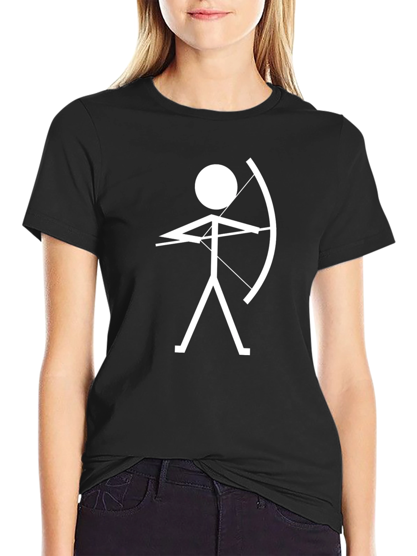 Archer Graphic T-Shirt - Black Cotton Tee