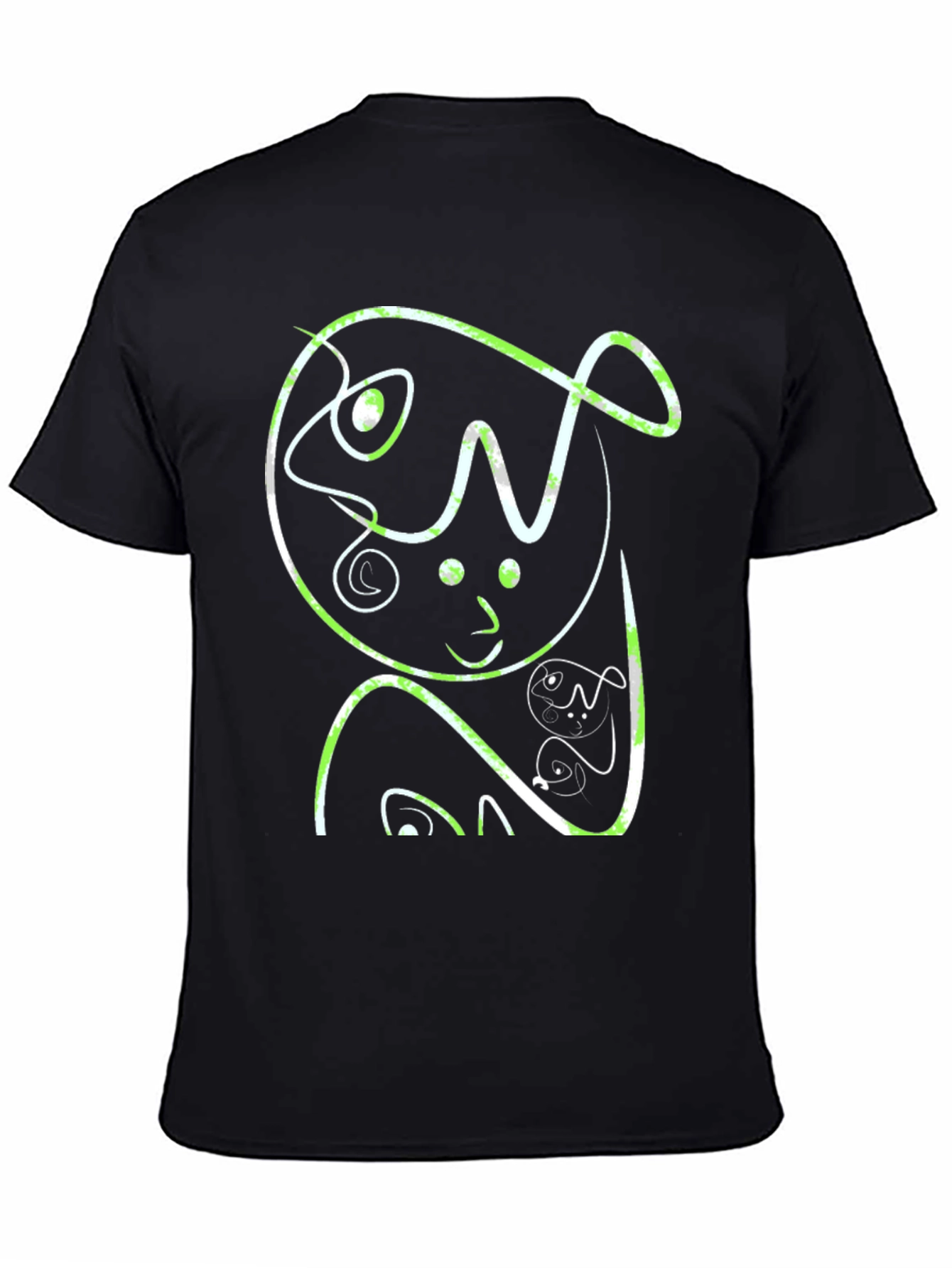 Abstract Graphic Print Black Casual T-Shirt