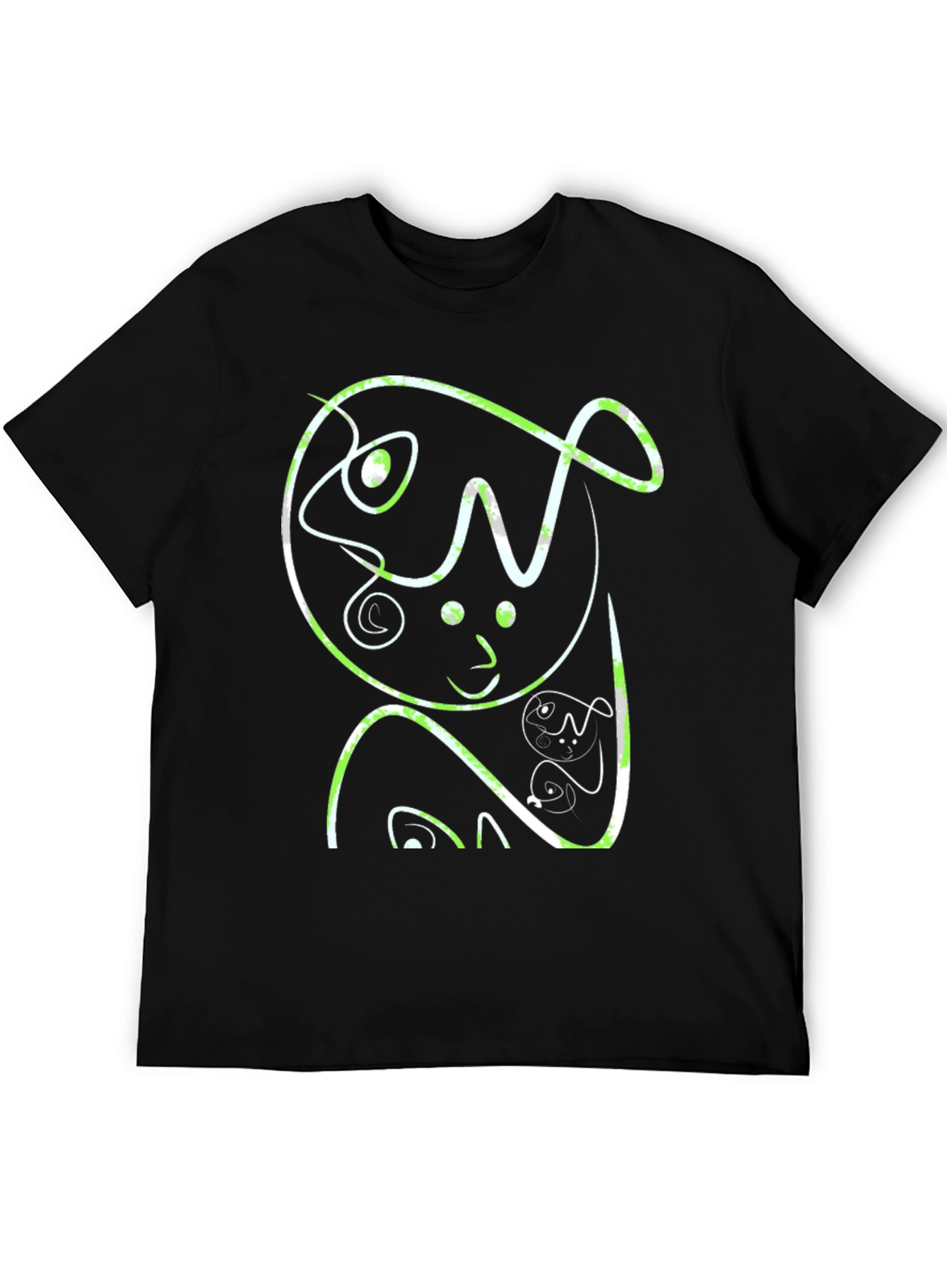 Abstract Graphic Print Black Casual T-Shirt