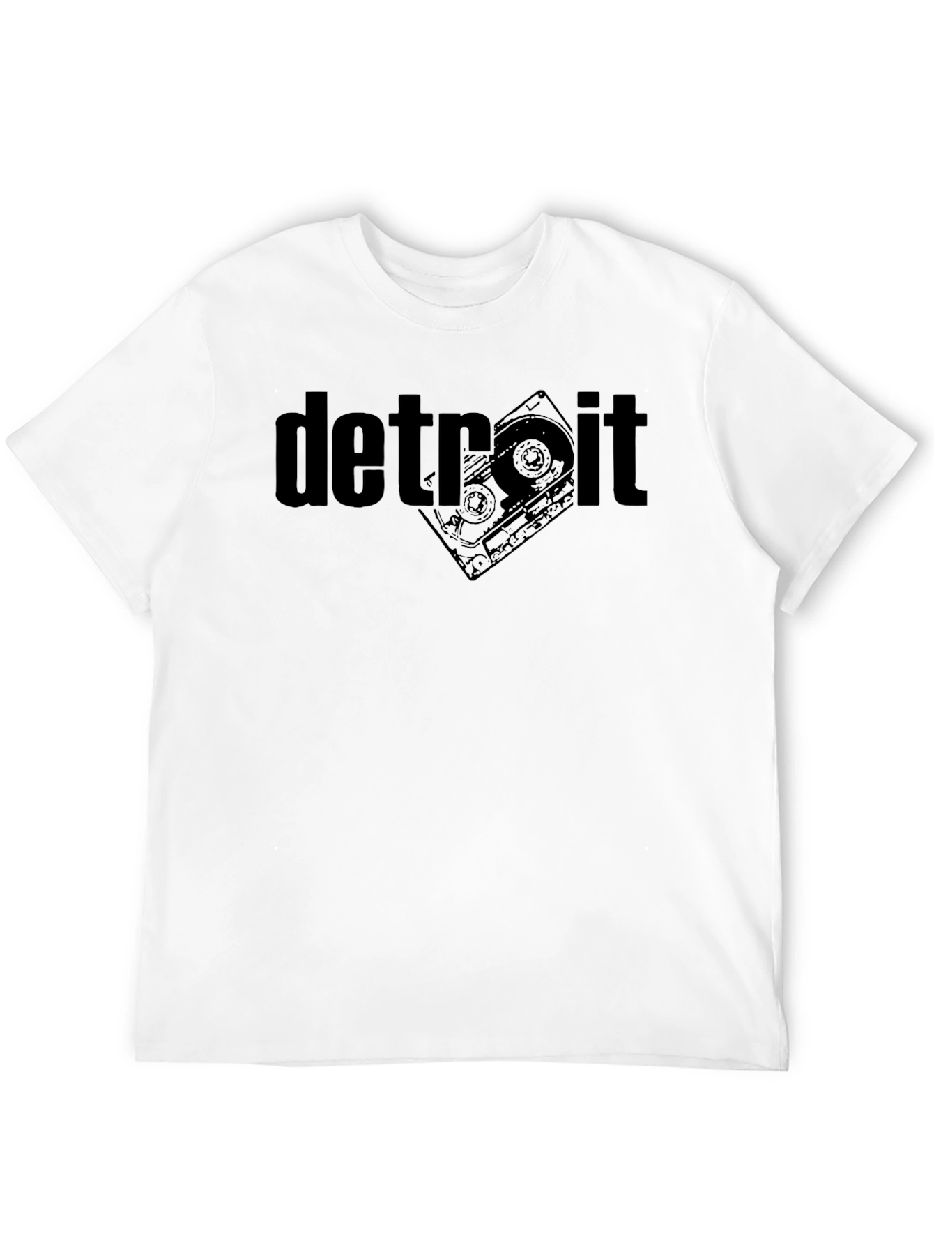 Detroit Cassette Tape Graphic Tee - Classic Black T-Shirt