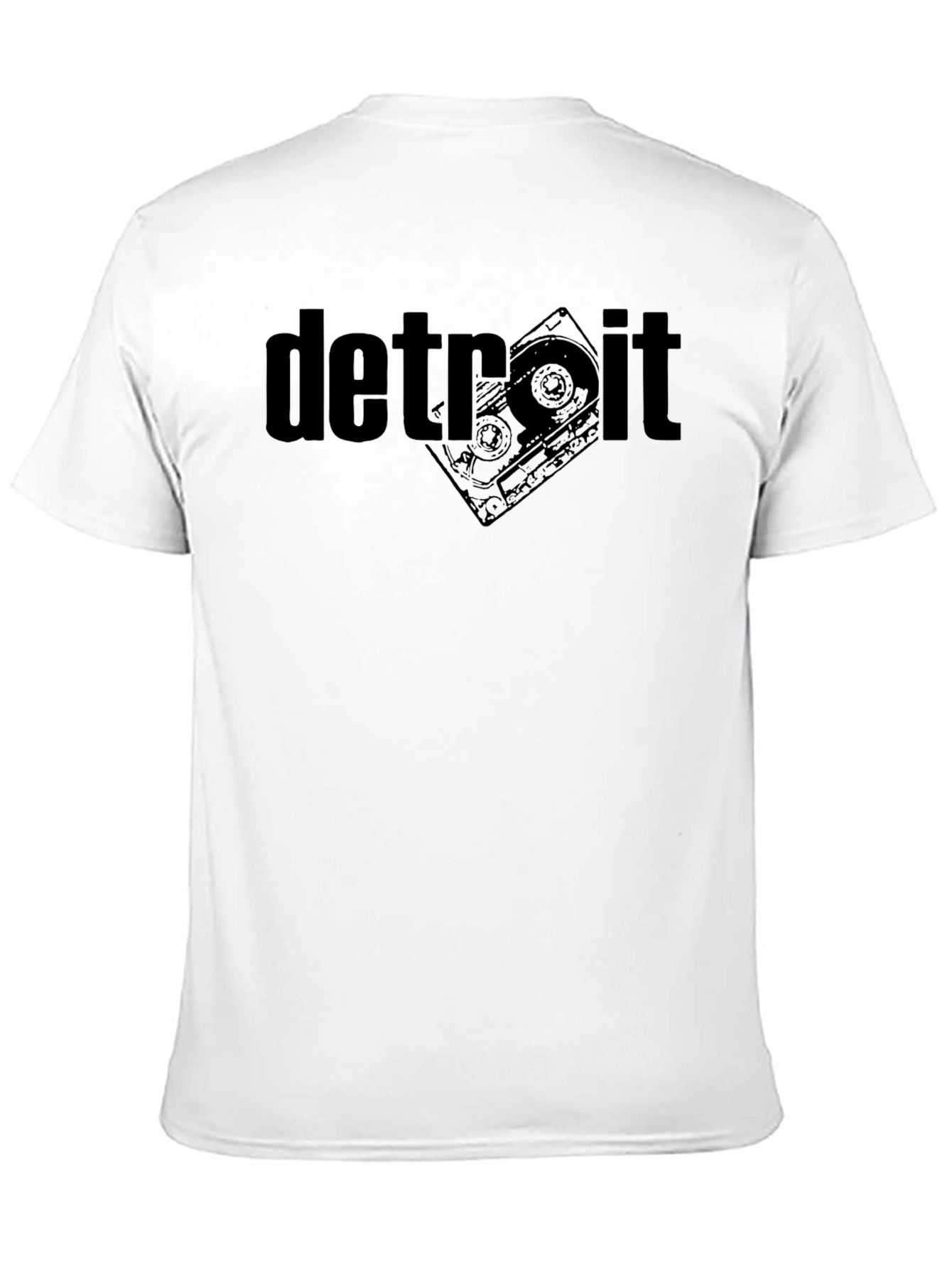 Detroit Cassette Tape Graphic Tee - Classic Black T-Shirt